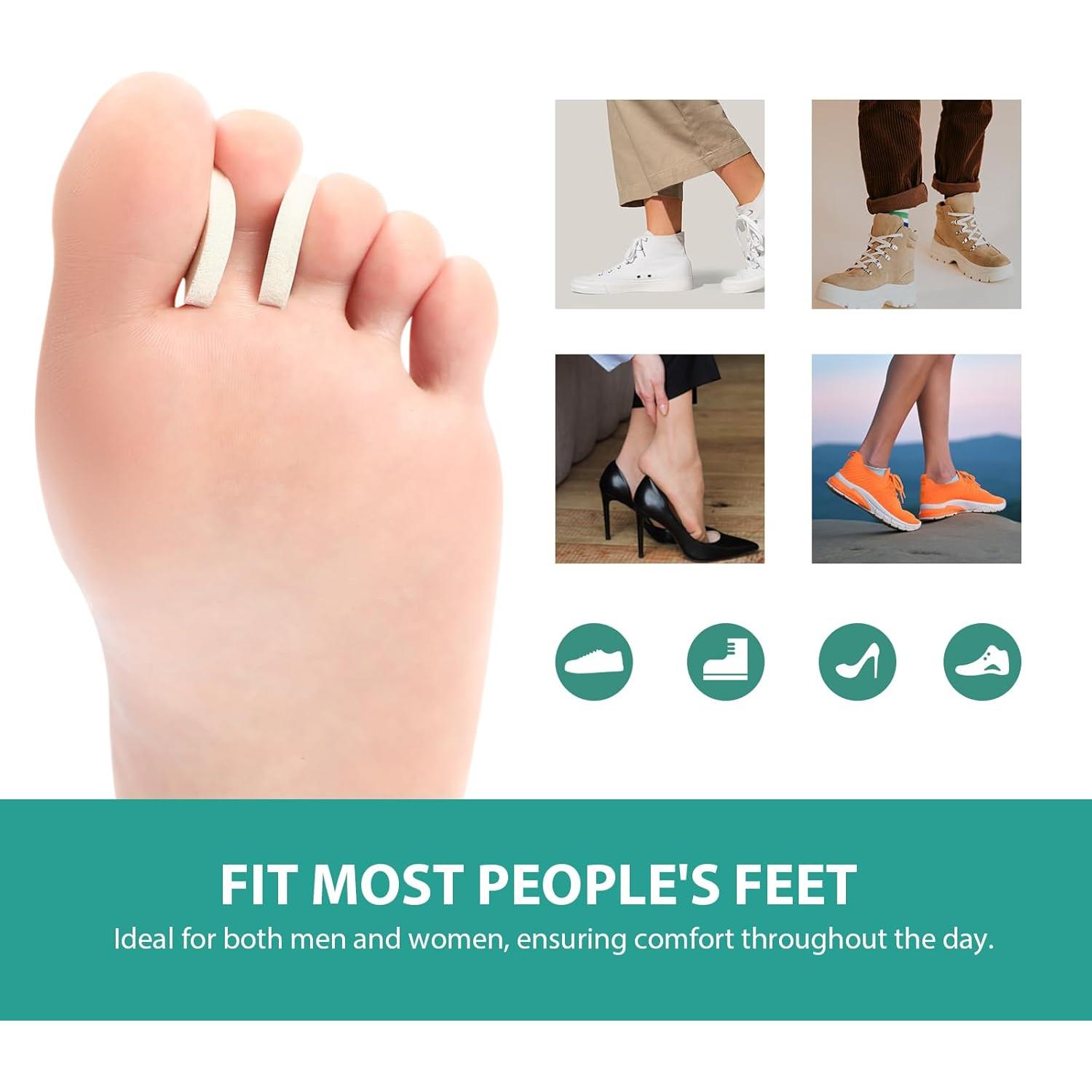 Separadores de Dedos de Espuma Welnove - 40 Piezas Alivio Juanetes