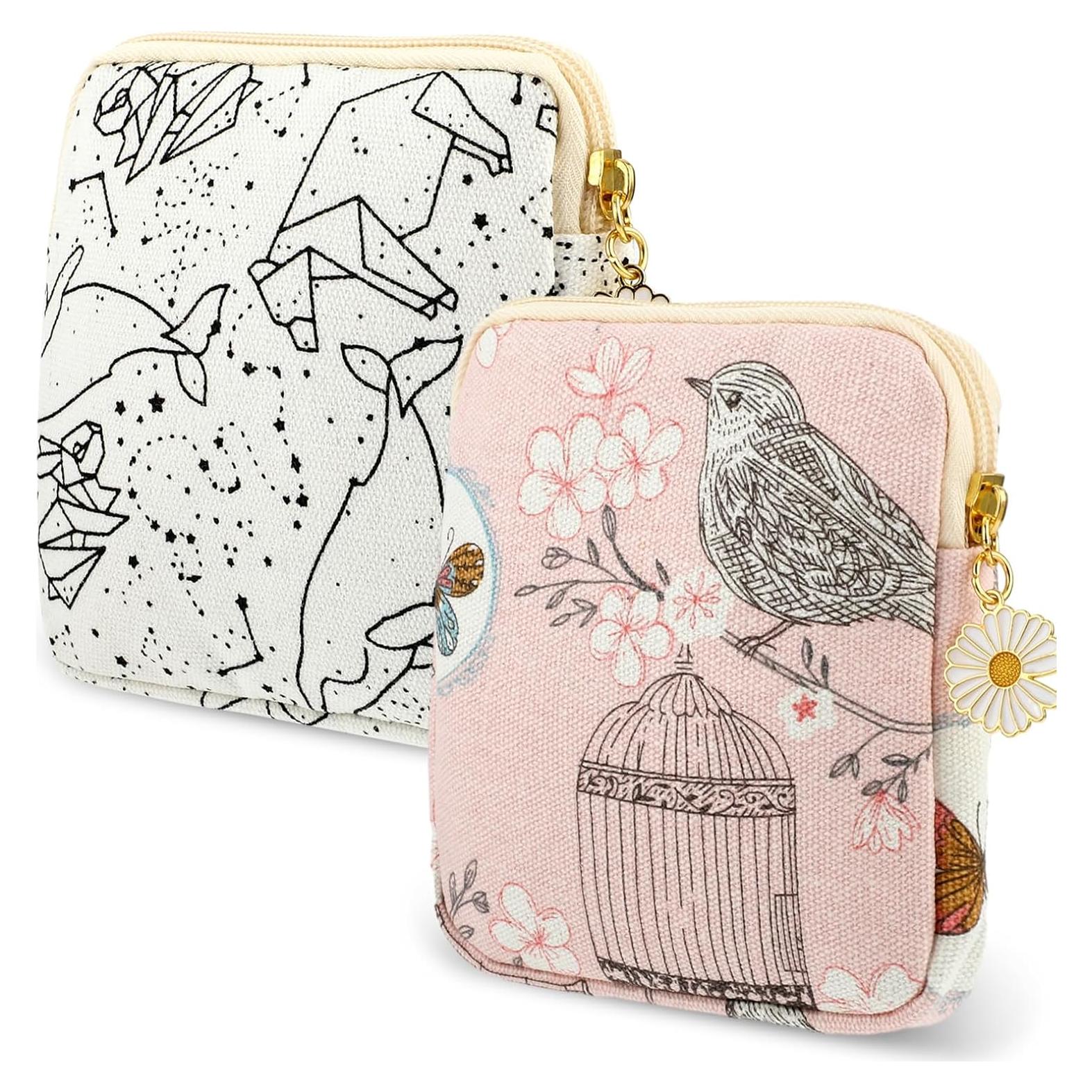 Bolsa de Almacenamiento Menstrual Cobee 2PCS Pájaro 12x12cm