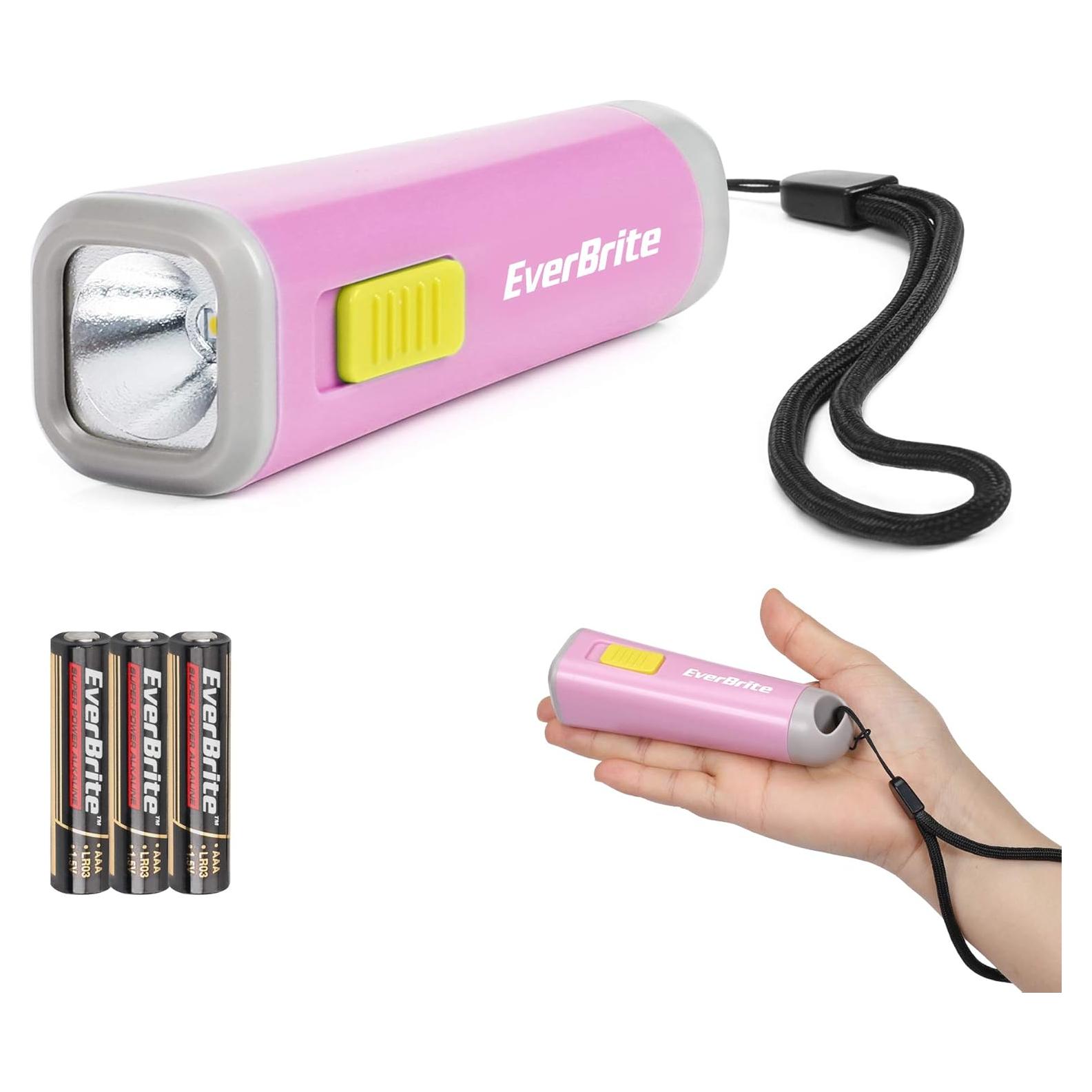 Linterna LED Mini EverBrite Rosa para Niños - 3 Pilas AAA
