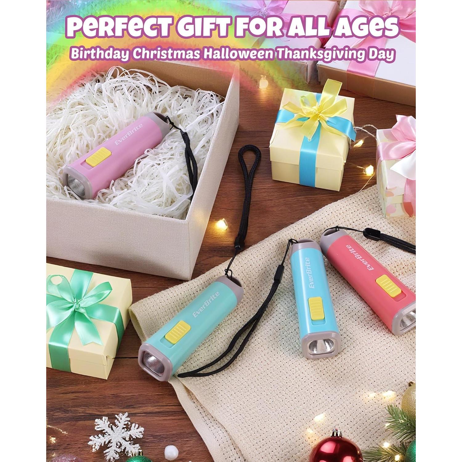 Linterna LED Mini EverBrite Rosa para Niños - 3 Pilas AAA