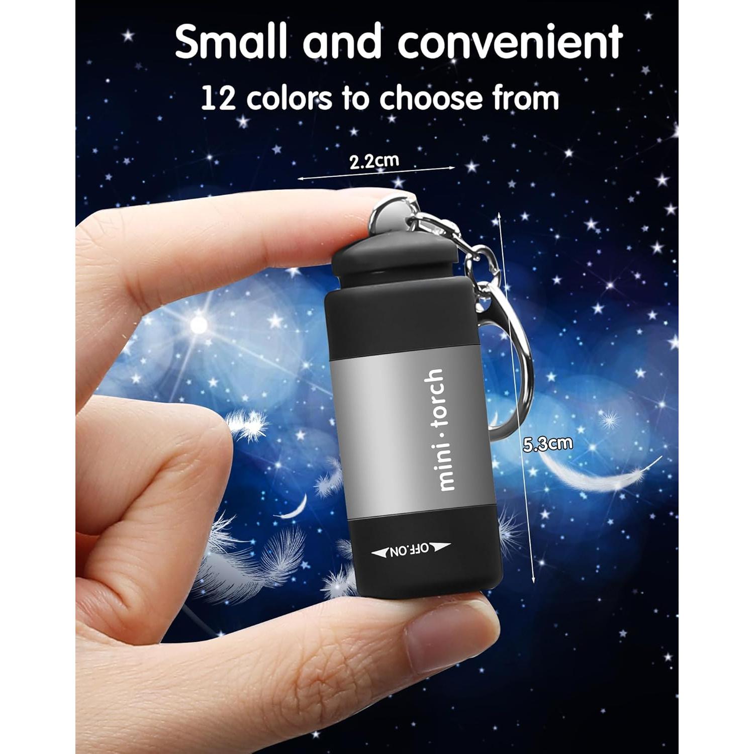 Mini Linterna LED Recargable Mudder IPX-3 Gris 12 Piezas