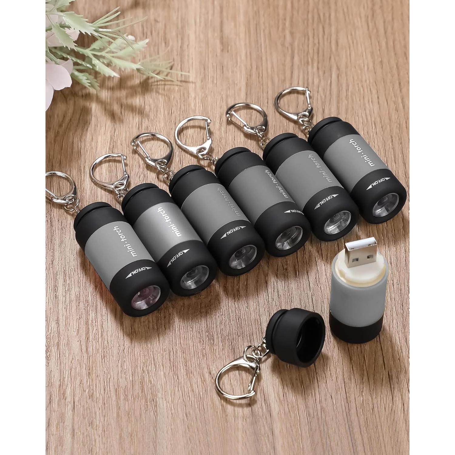 Mini Linterna LED Recargable Mudder IPX-3 Gris 12 Piezas