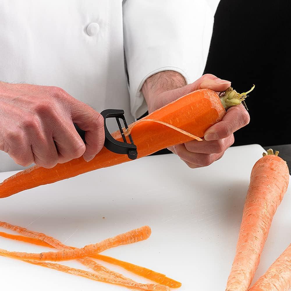 Pelador Suizo Mercer Culinary Negro - Paquete de 5 Unidades