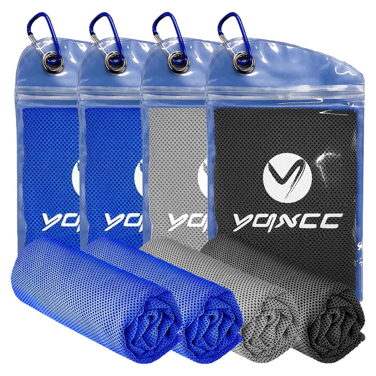 Toallas Enfriadoras YQXCC de Microfibra - 4 Piezas para Yoga y Gimnasio