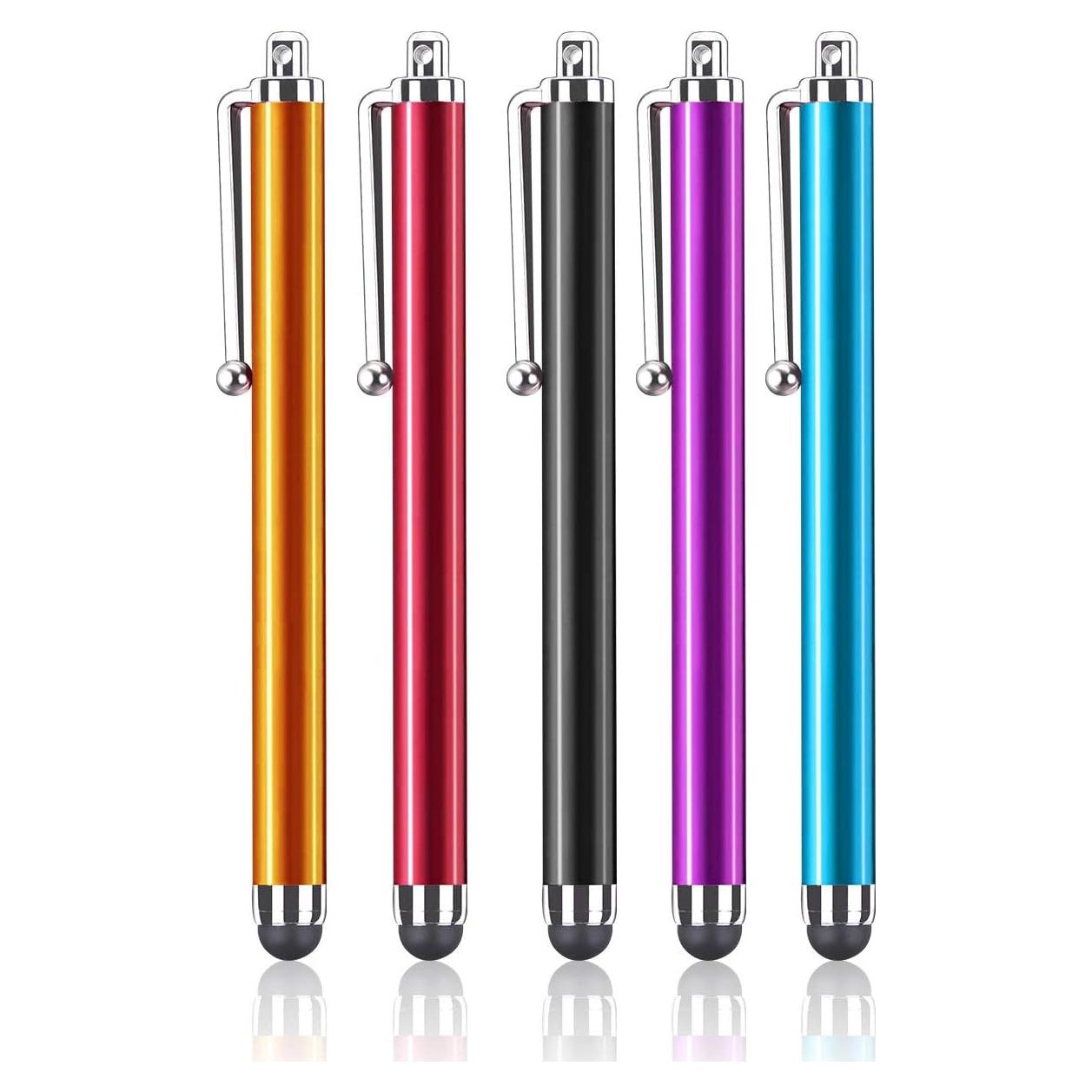 Bolígrafo Estilográfico Universal EVERMARKET para Pantalla Táctil - Paquete de 5 Colores