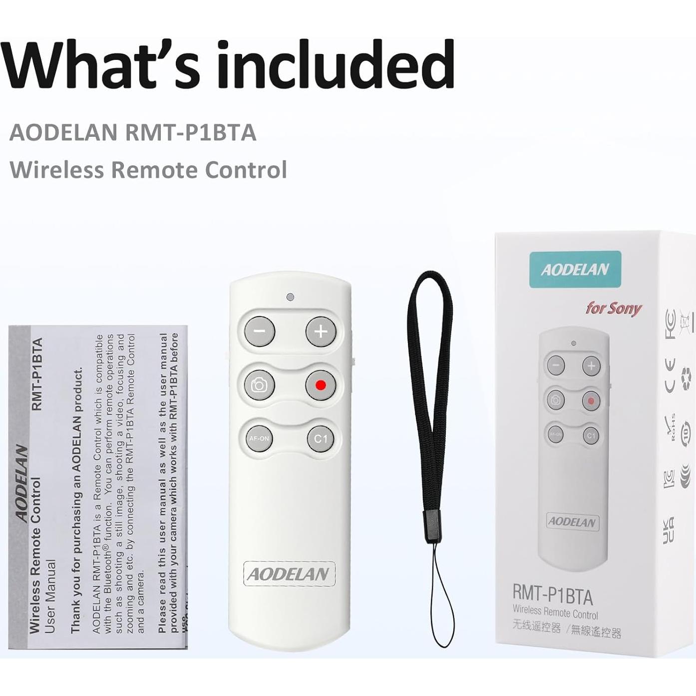 Control Remoto Inalámbrico AODELAN para Cámaras Sony