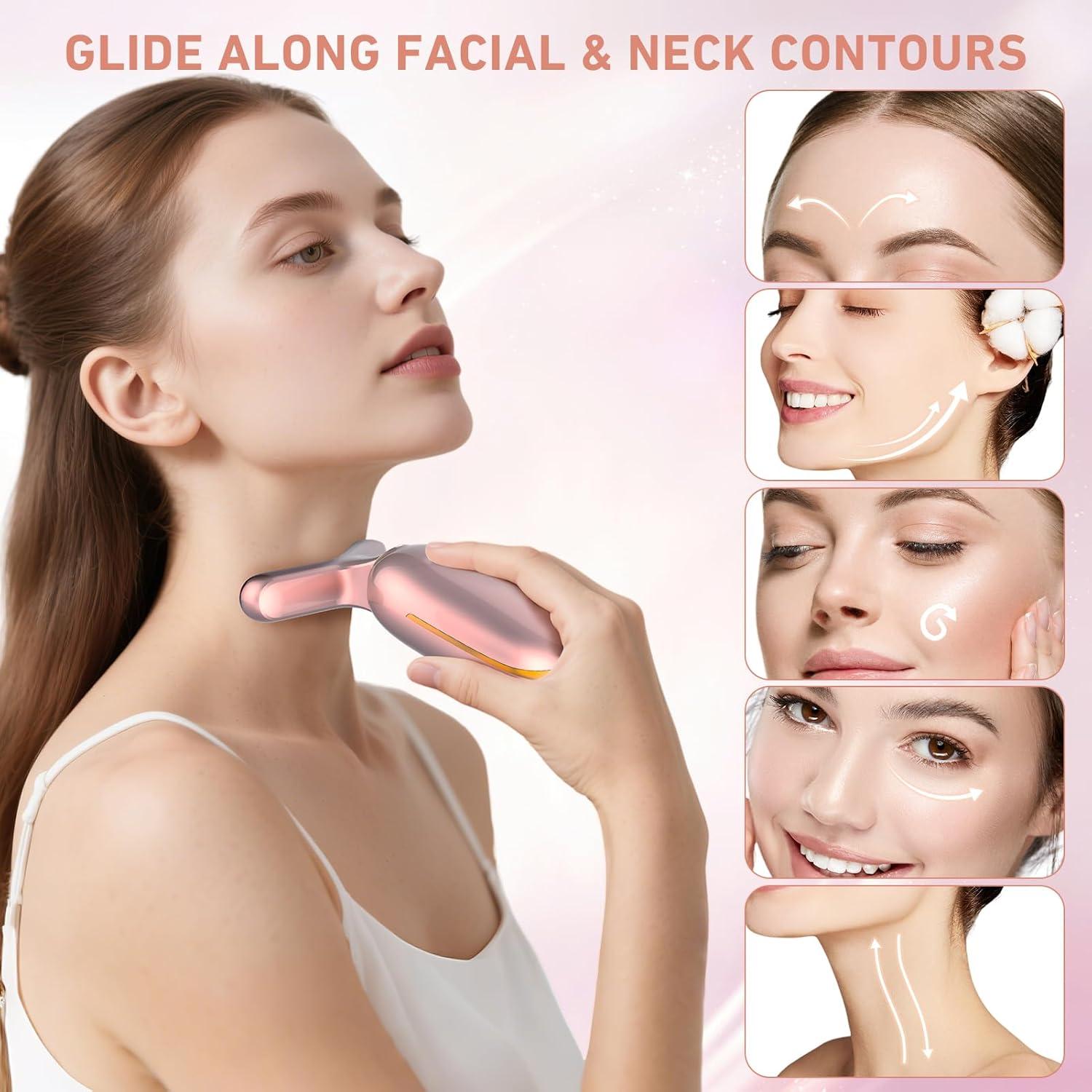 Dispositivo de Belleza Facial OUJEALEE AM-810B, Microcorriente y Luz LED