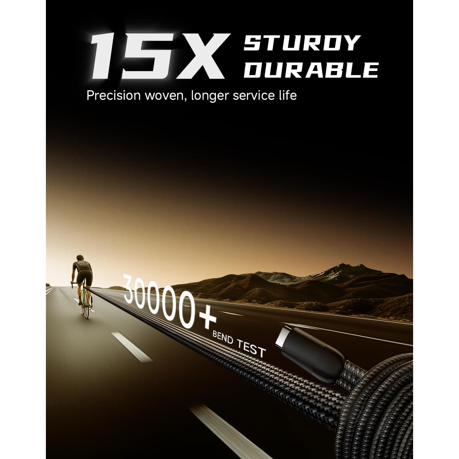 Cable USB C en Ángulo Recto Smolink 3FT 100W 2-Pack Negro