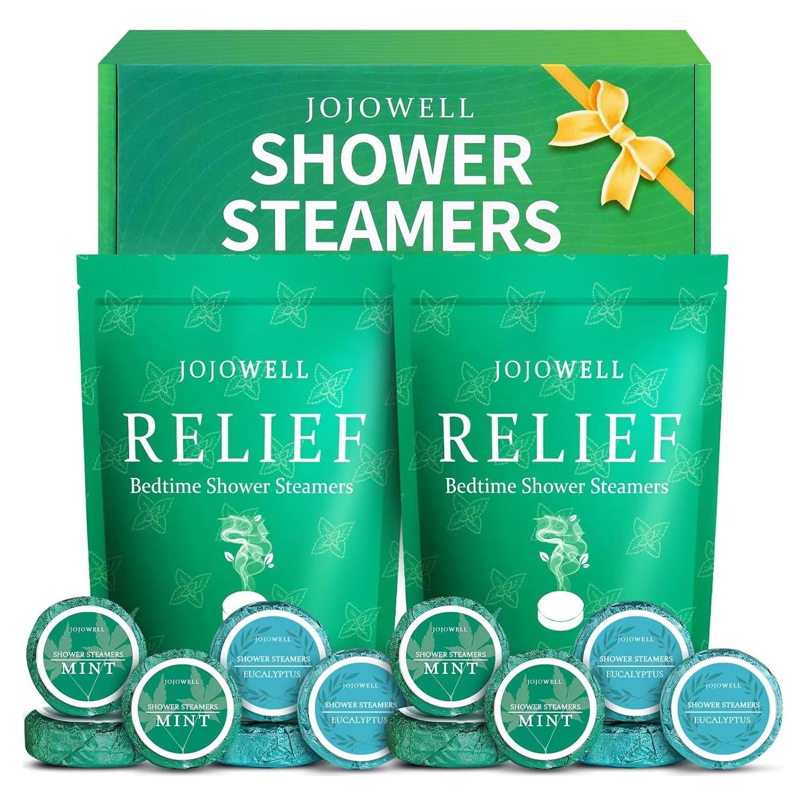Bombas de Vapor para Ducha JoJowell - 12 Paquetes Eucalipto y Menta