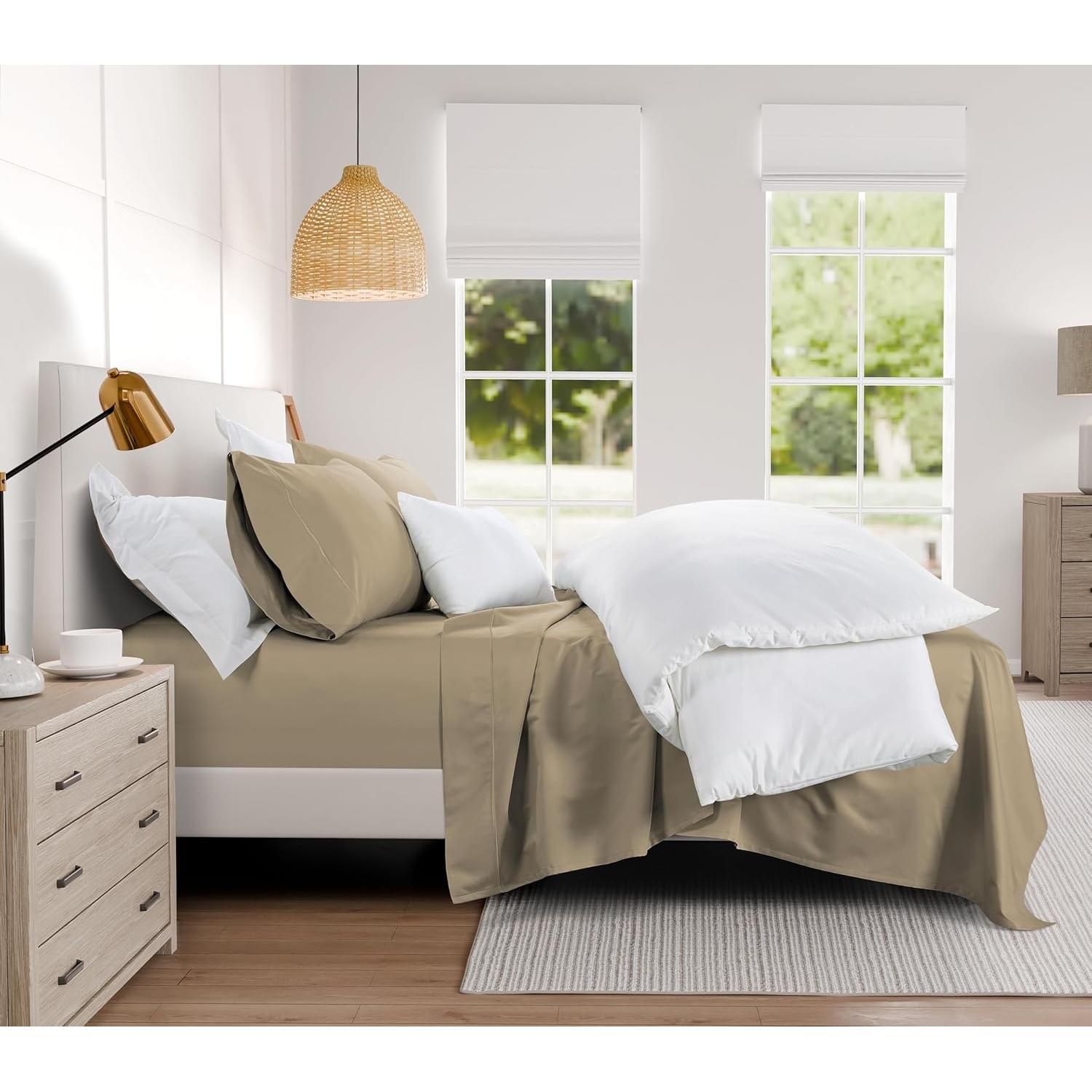 Juego de Sábanas Reina 100% Algodón Chateau Home 1000 Hilos