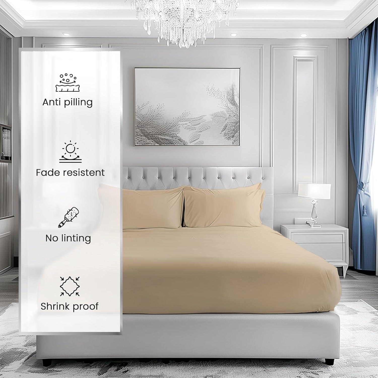 Juego de Sábanas Reina 100% Algodón Chateau Home 1000 Hilos