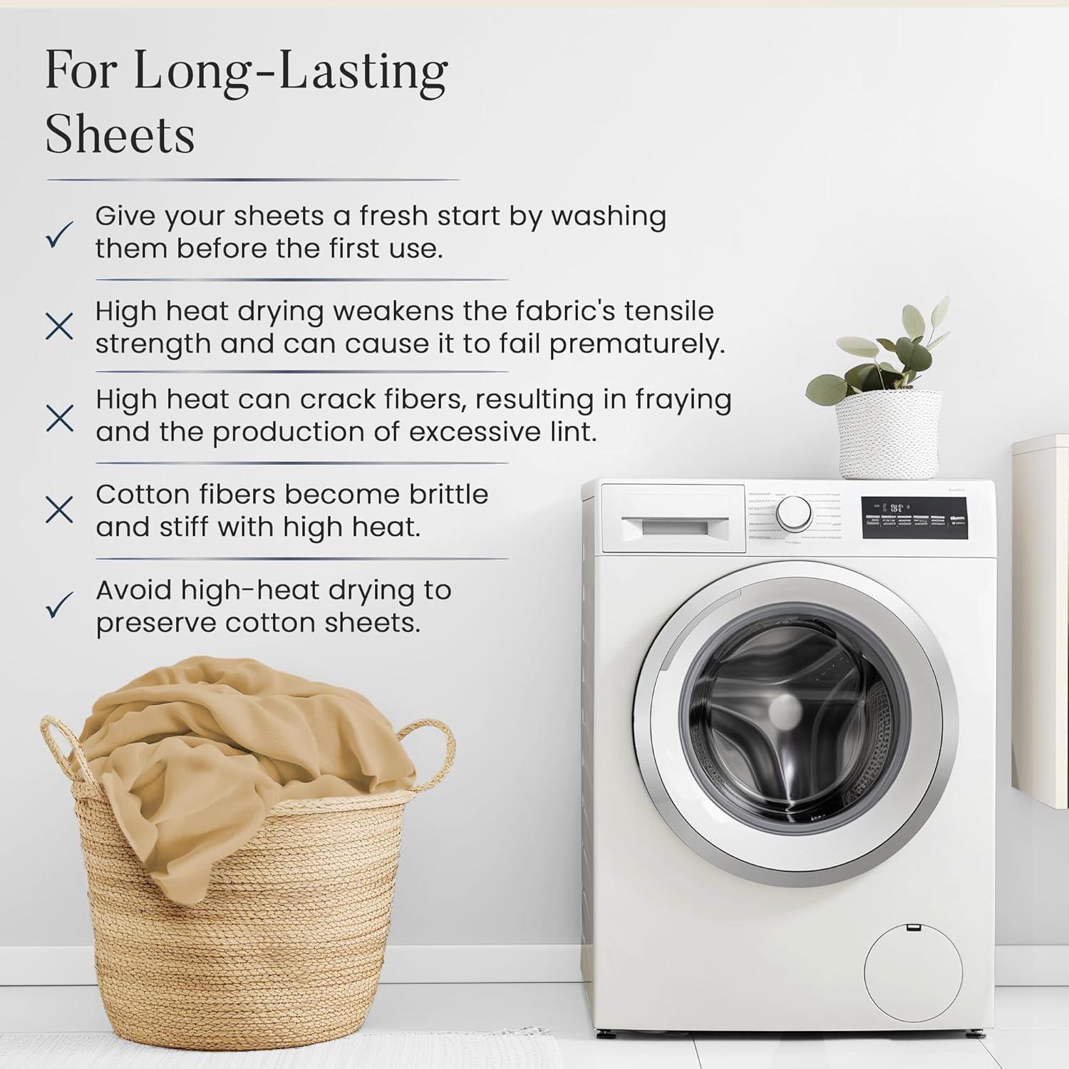 Juego de Sábanas Reina 100% Algodón Chateau Home 1000 Hilos