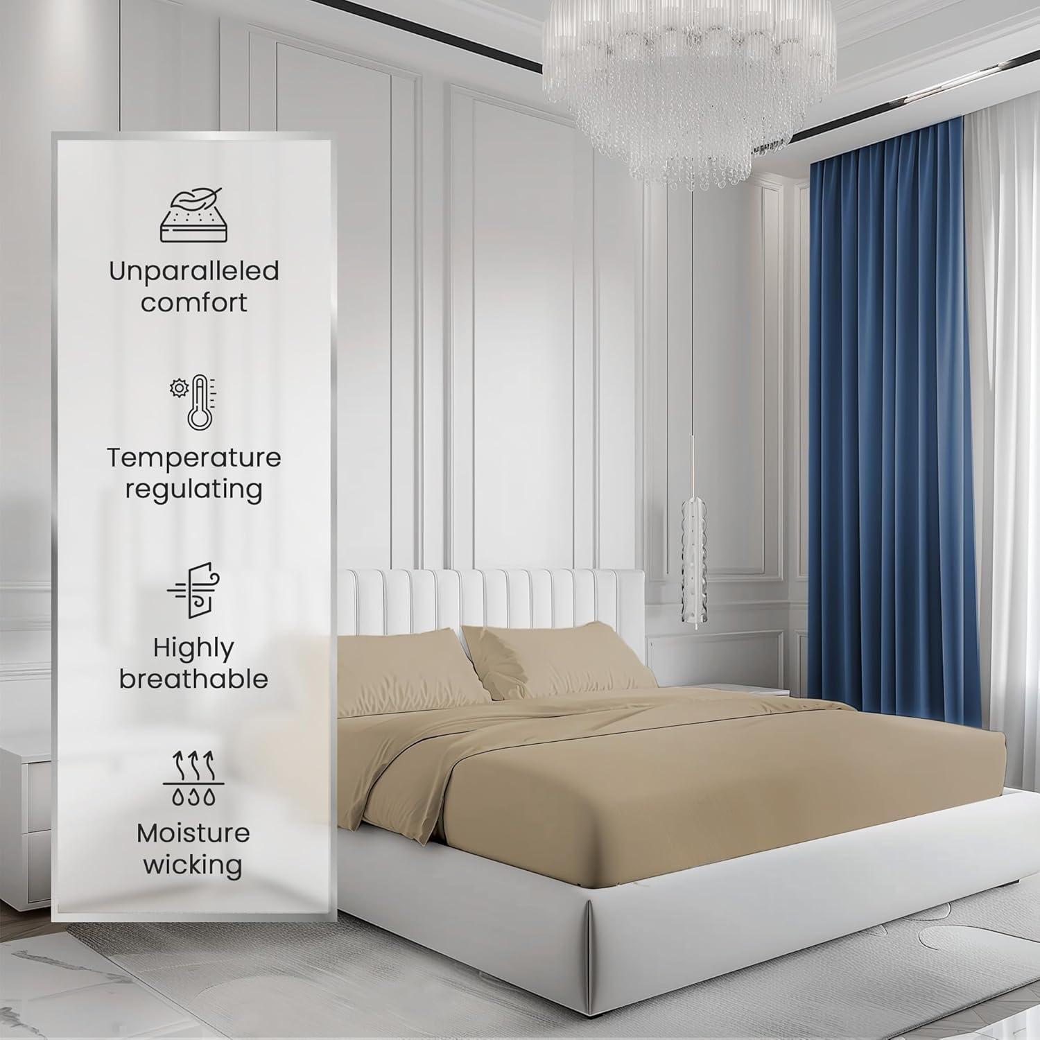 Juego de Sábanas Reina 100% Algodón Chateau Home 1000 Hilos