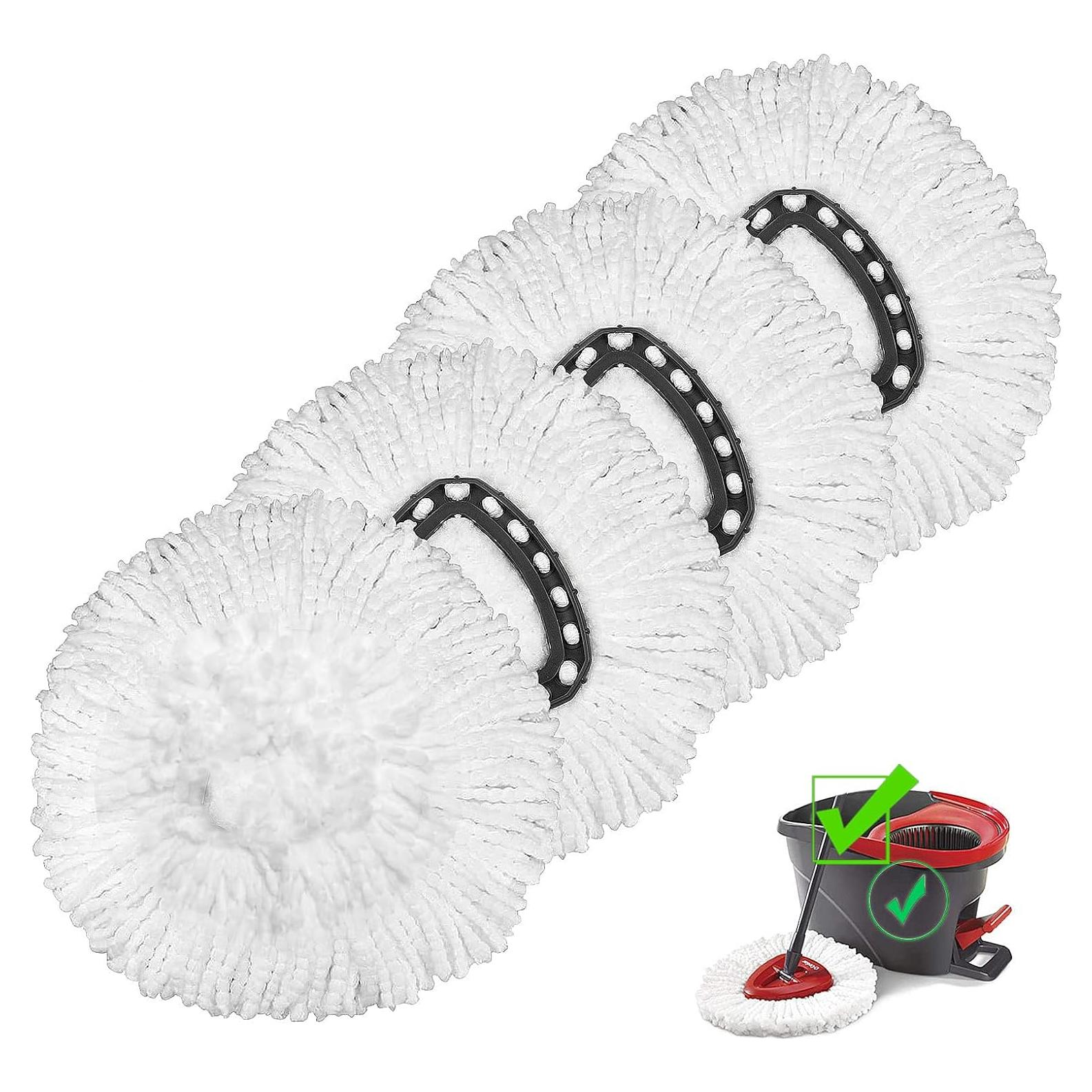 Cabeza de Mop Reemplazo HiBaBy 4 Pack Microfibra EasyWring