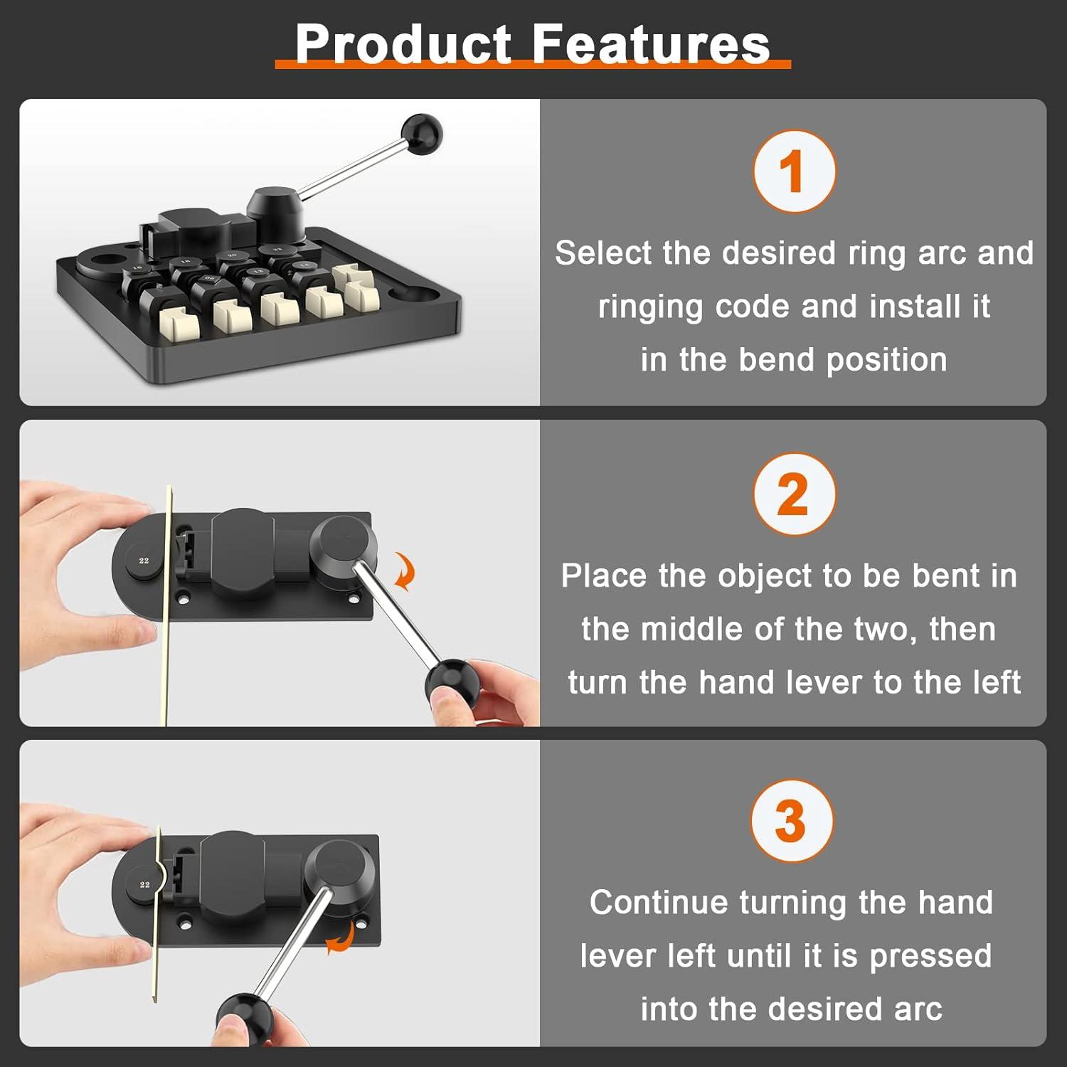 Herramienta de Doblado de Anillos JAZORR - 27 Piezas, Nylon y Acero