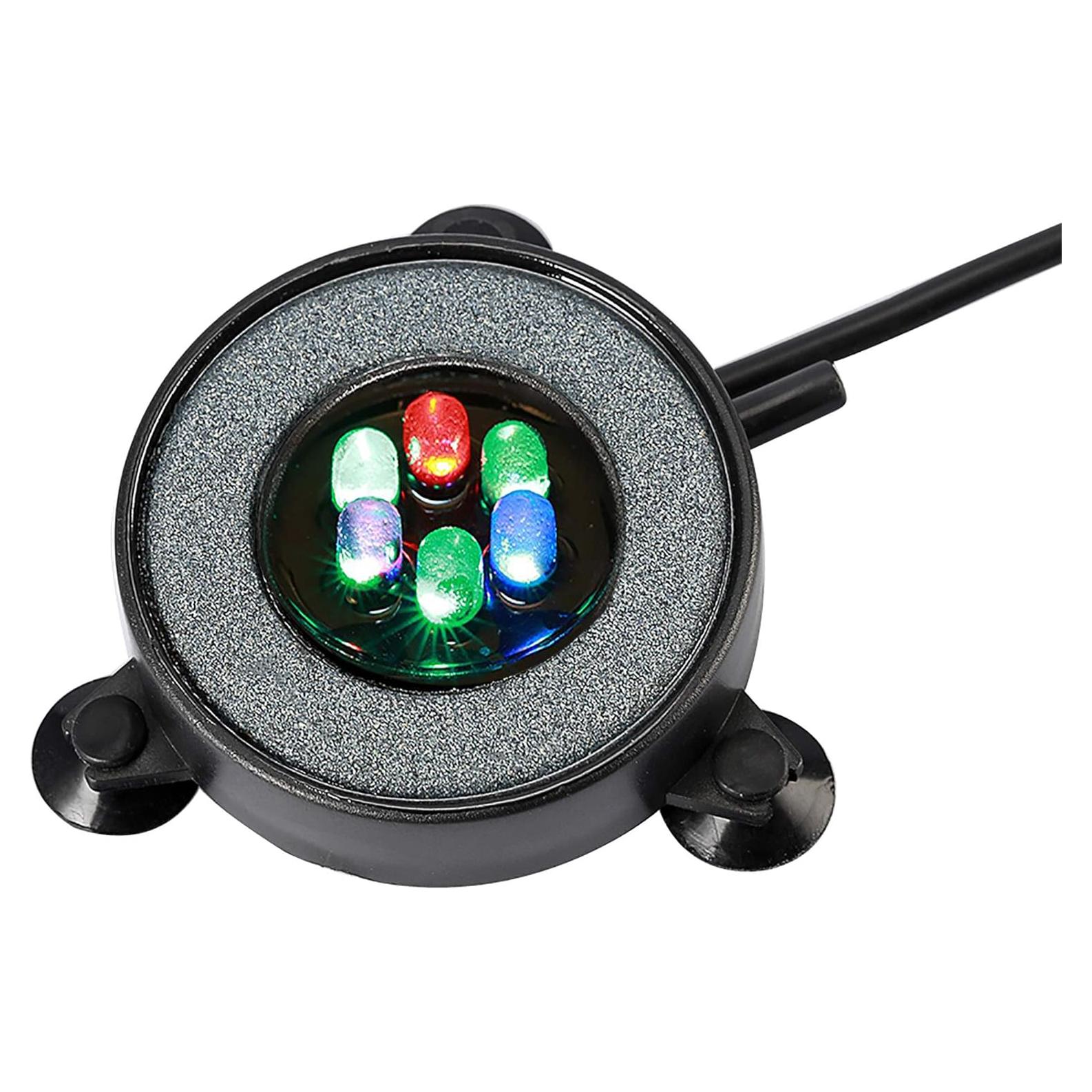 Disco de Burbuja LED Multicolor NICREW 5.08 cm para Acuario