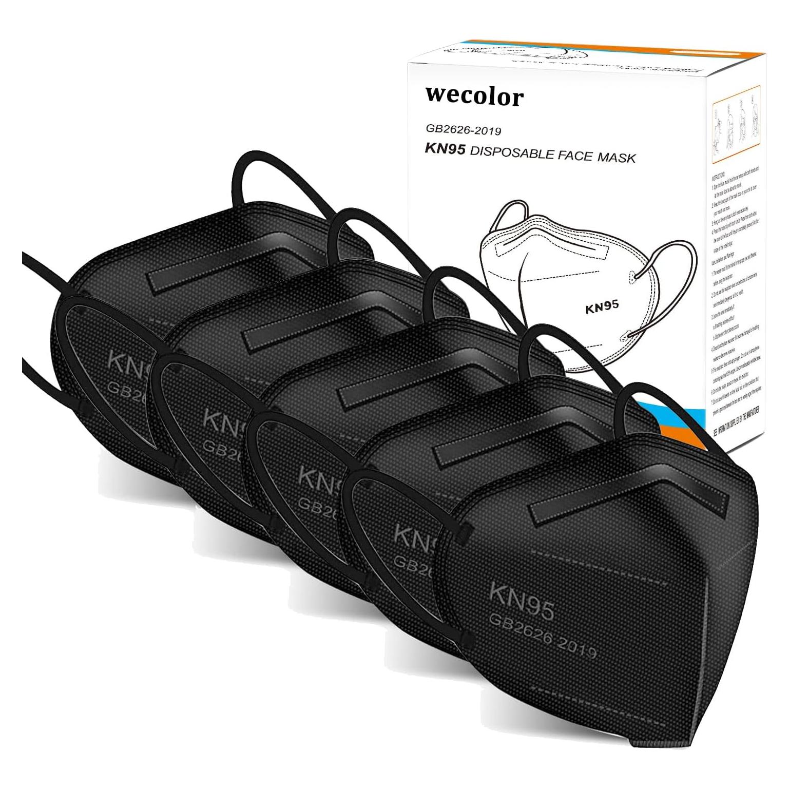 Mascarillas KN95 Wecolor 50 Unidades 5 Capas Transpirables