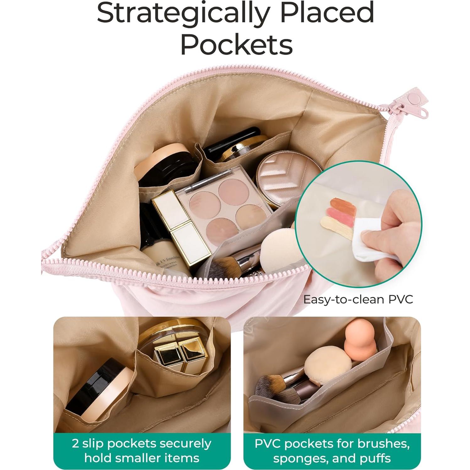 Bolsa de Maquillaje de Viaje BAGSMART Negra 17.9x8.8x11.4cm