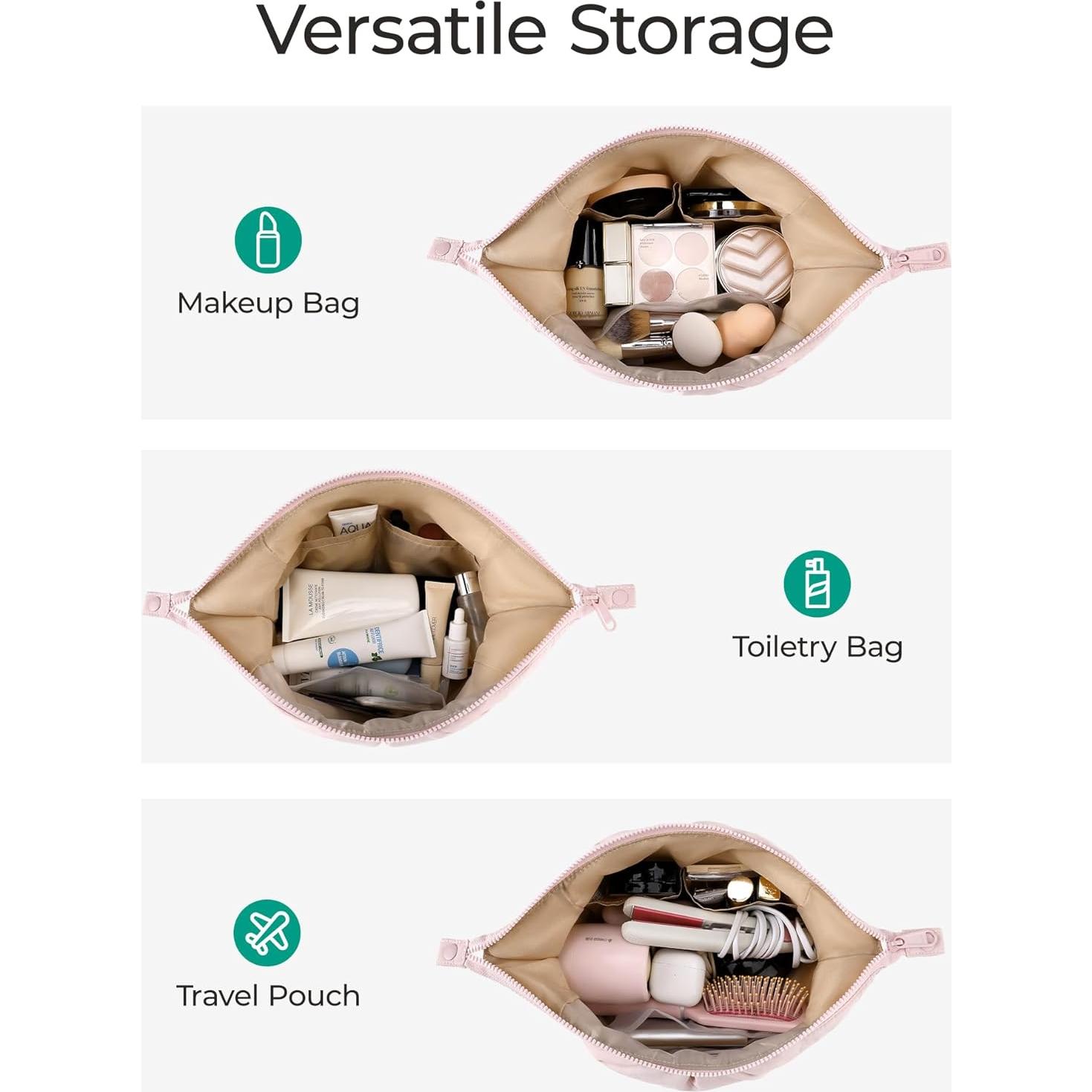 Bolsa de Maquillaje de Viaje BAGSMART Negra 17.9x8.8x11.4cm