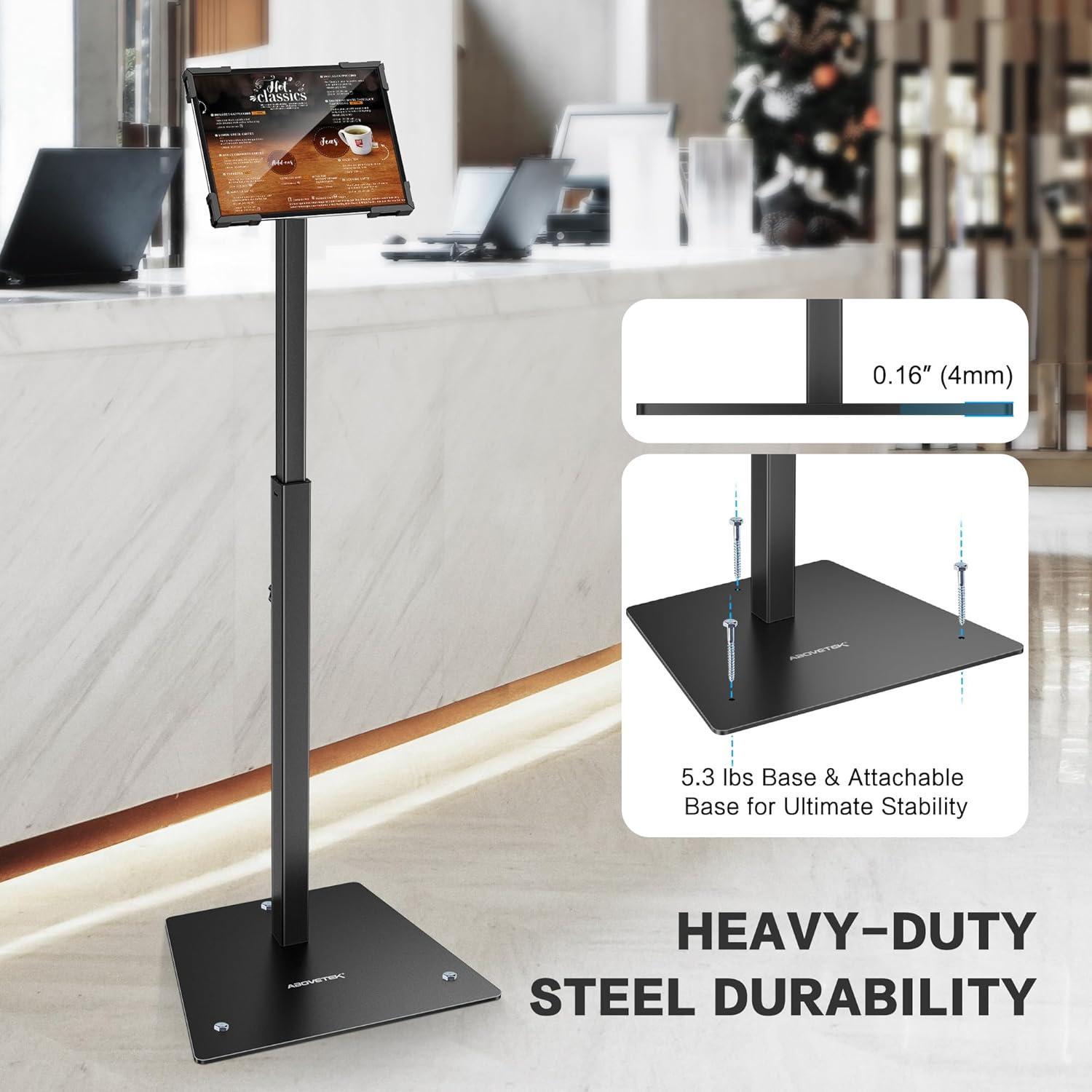 Soporte de Piso Antirrobo AboveTEK para iPad 9.7"-13"