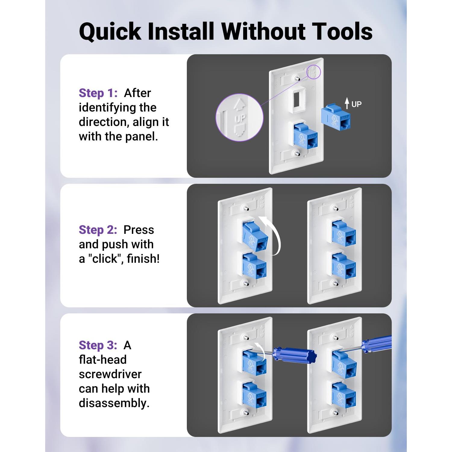 Acoplador Keystone CAT6 VCE Rojo Hembra a Hembra 5-Pack