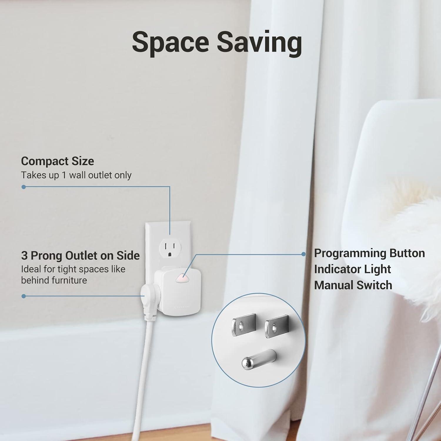 Interruptor de Pared Inalámbrico Dewenwils 15A 1875W Control Remoto