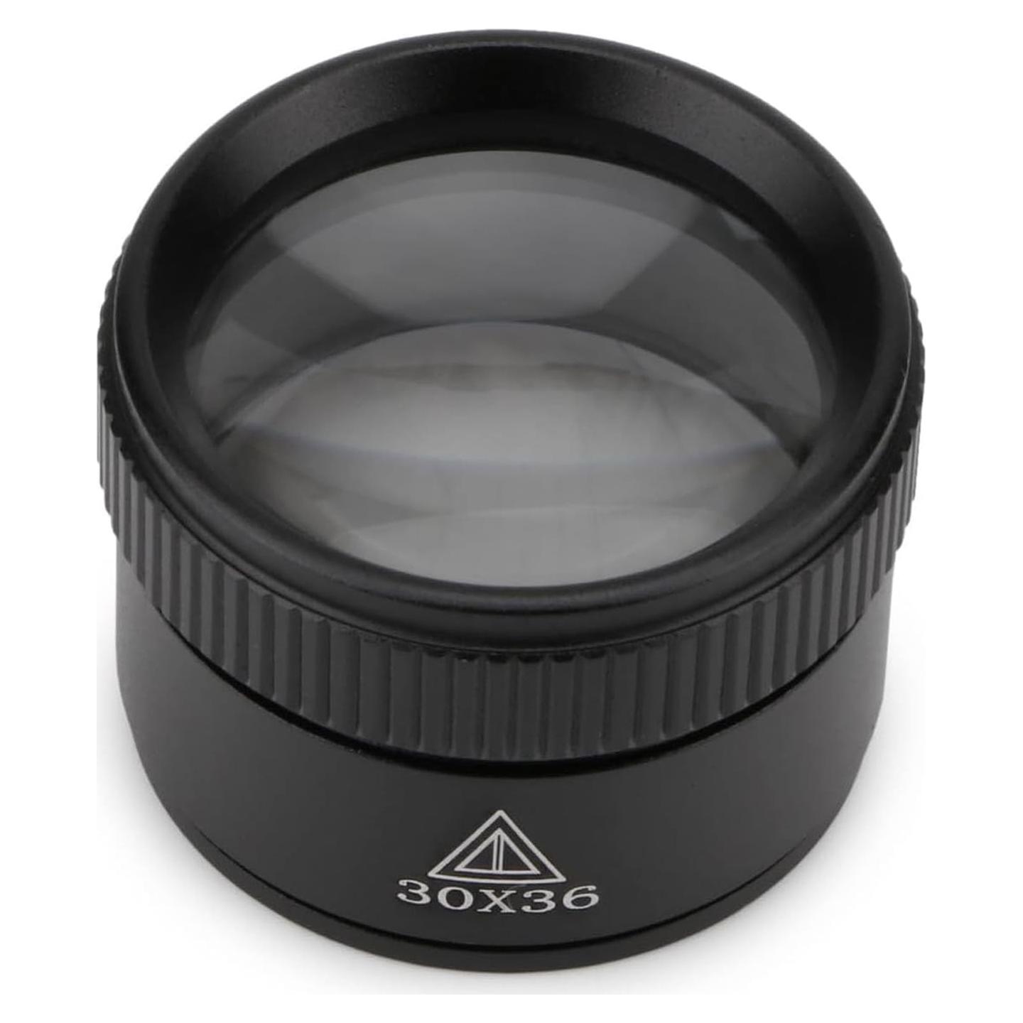 Lupa portátil 30X Rongon con lente de vidrio óptico