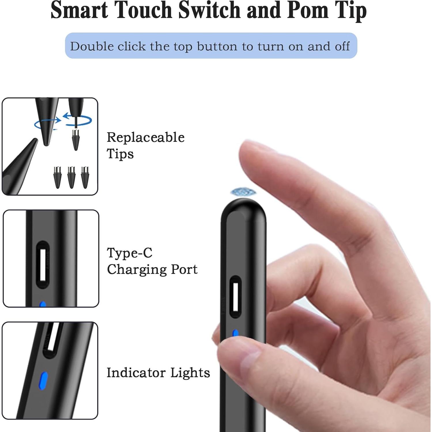 Lápiz Stylus Activo Luntak para Tabletas Android - Negro