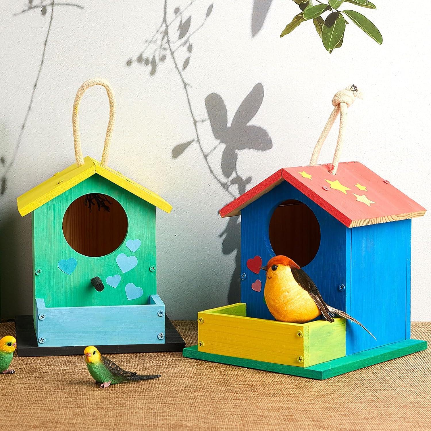 Kit Casa para Aves Liliful DIY con Pintura y Pinceles 15.24cm
