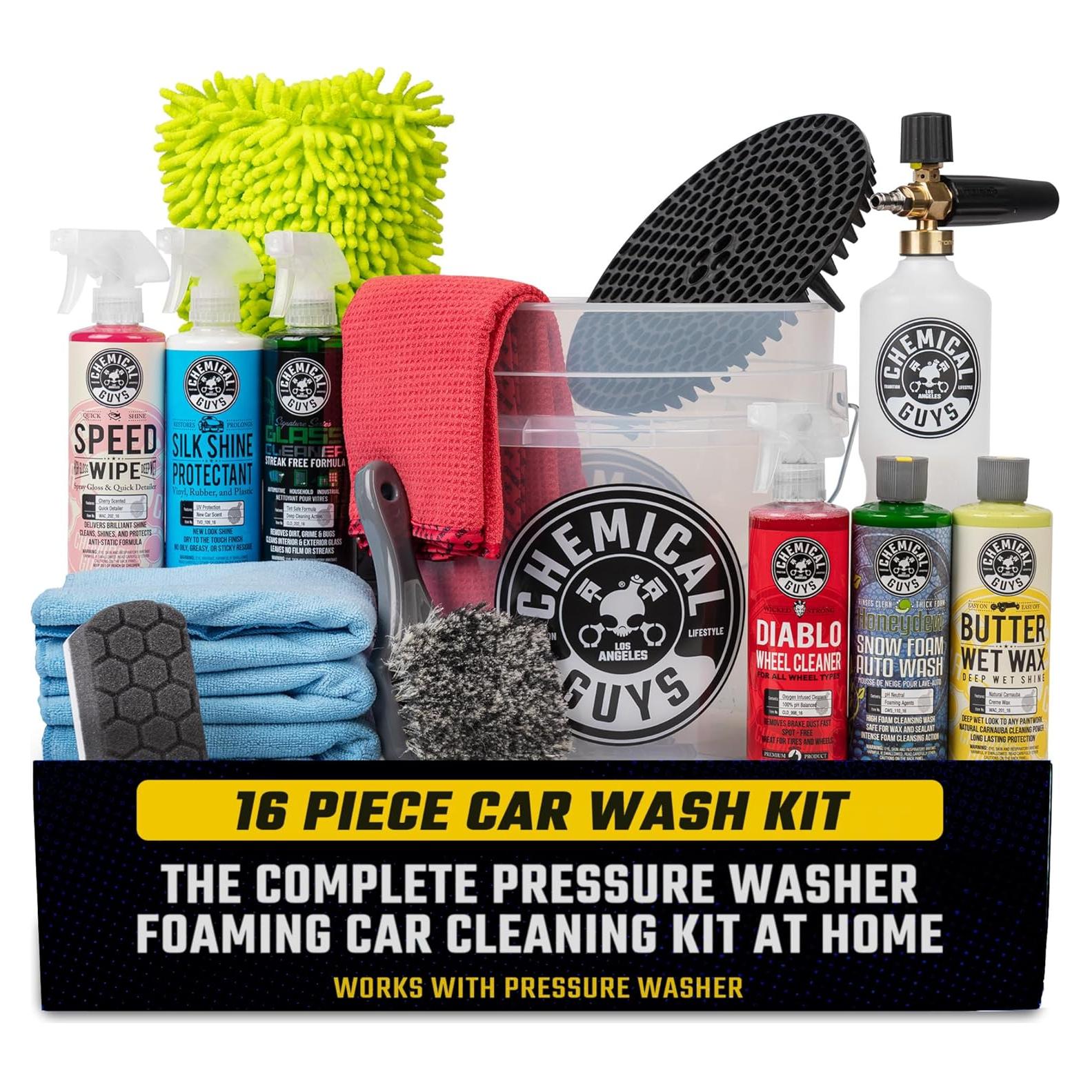 Kit de Lavado de Autos 16 Piezas Chemical Guys HOL169