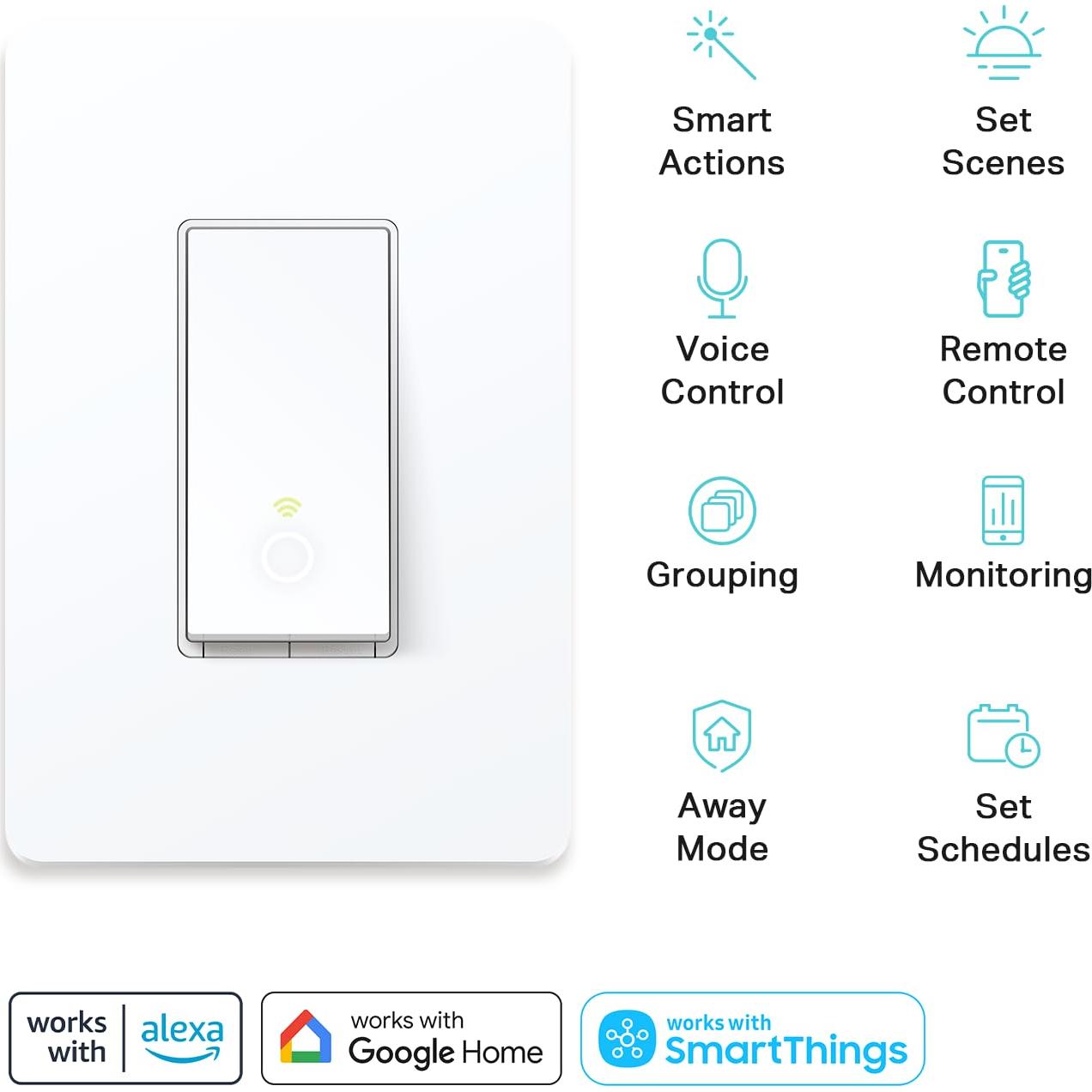 Interruptor Inteligente Kasa HS210 KIT 2 Piezas Wi-Fi 2.4GHz