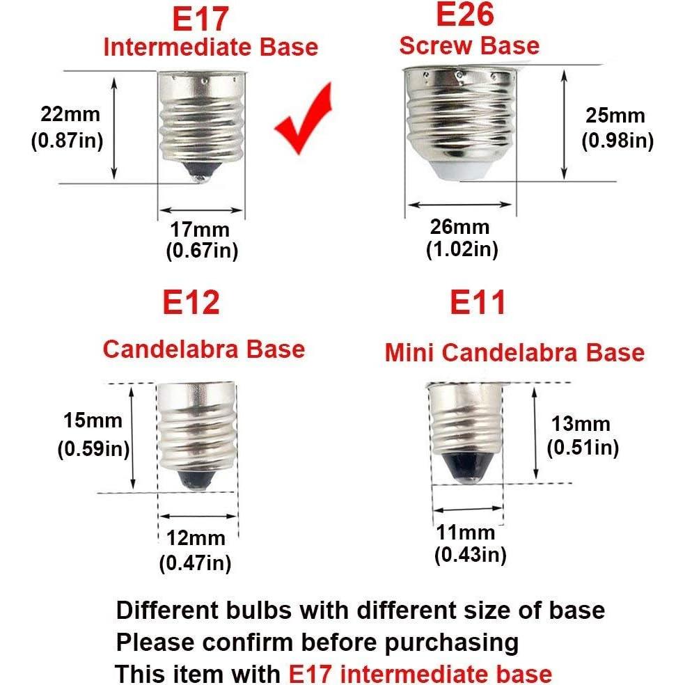 Bombilla LED E17 10W 1000LM 3000K Paquete de 4 EKSAVE