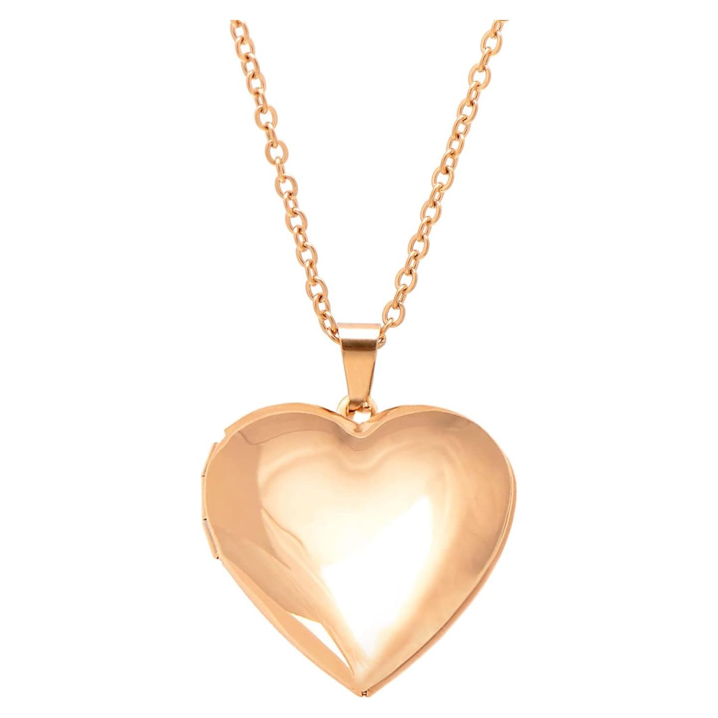 Collar Colgante Corazón Acero Inoxidable Paialco 45.72cm