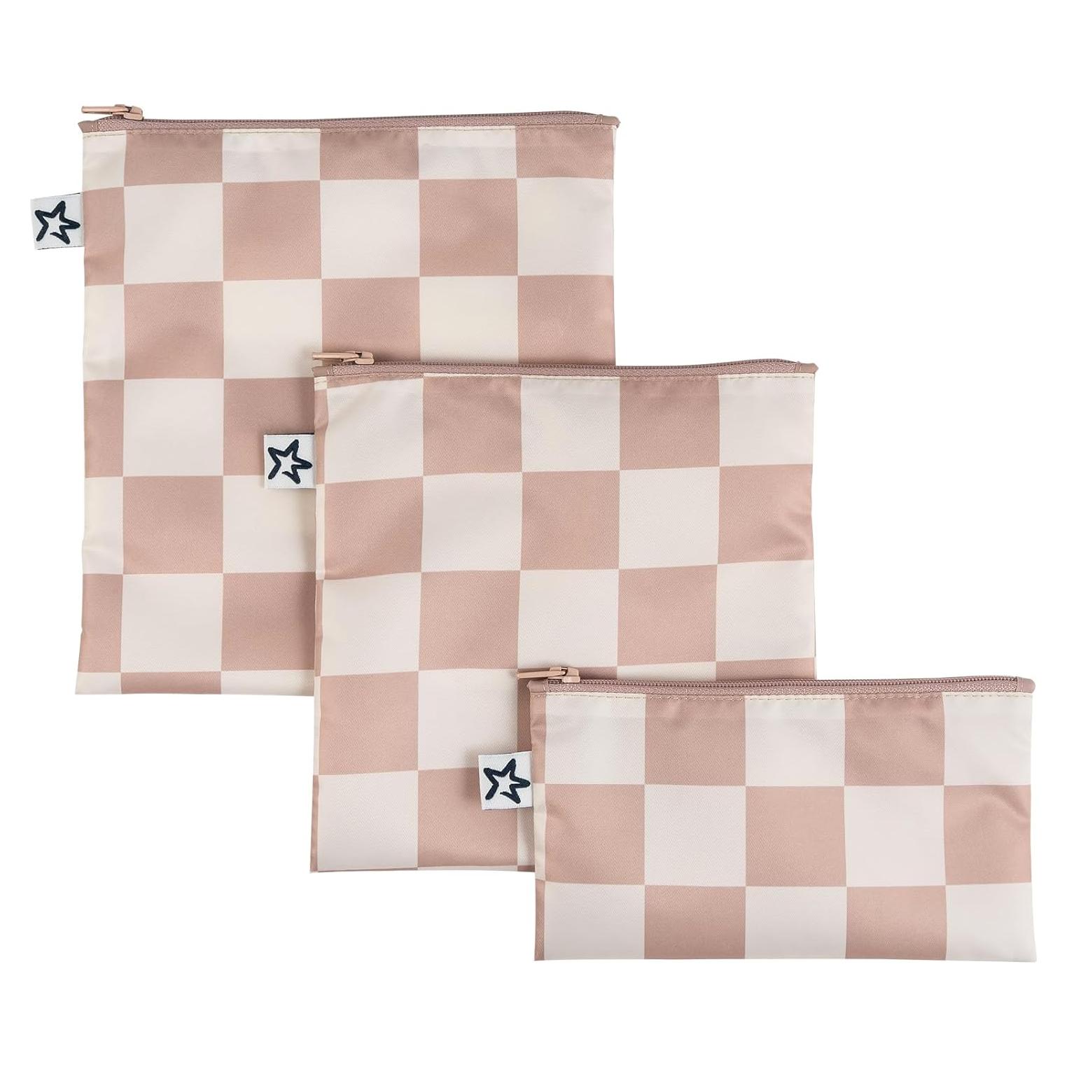 Bolsas Reutilizables para Snacks Tiny Twinkle - 3 Piezas Beige