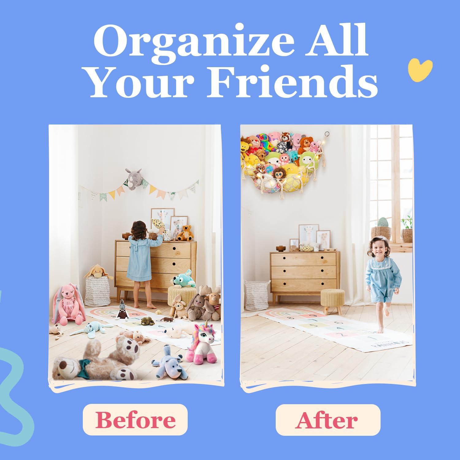 Hamaca de Almacenamiento Lilly's Love con Luces - Negro