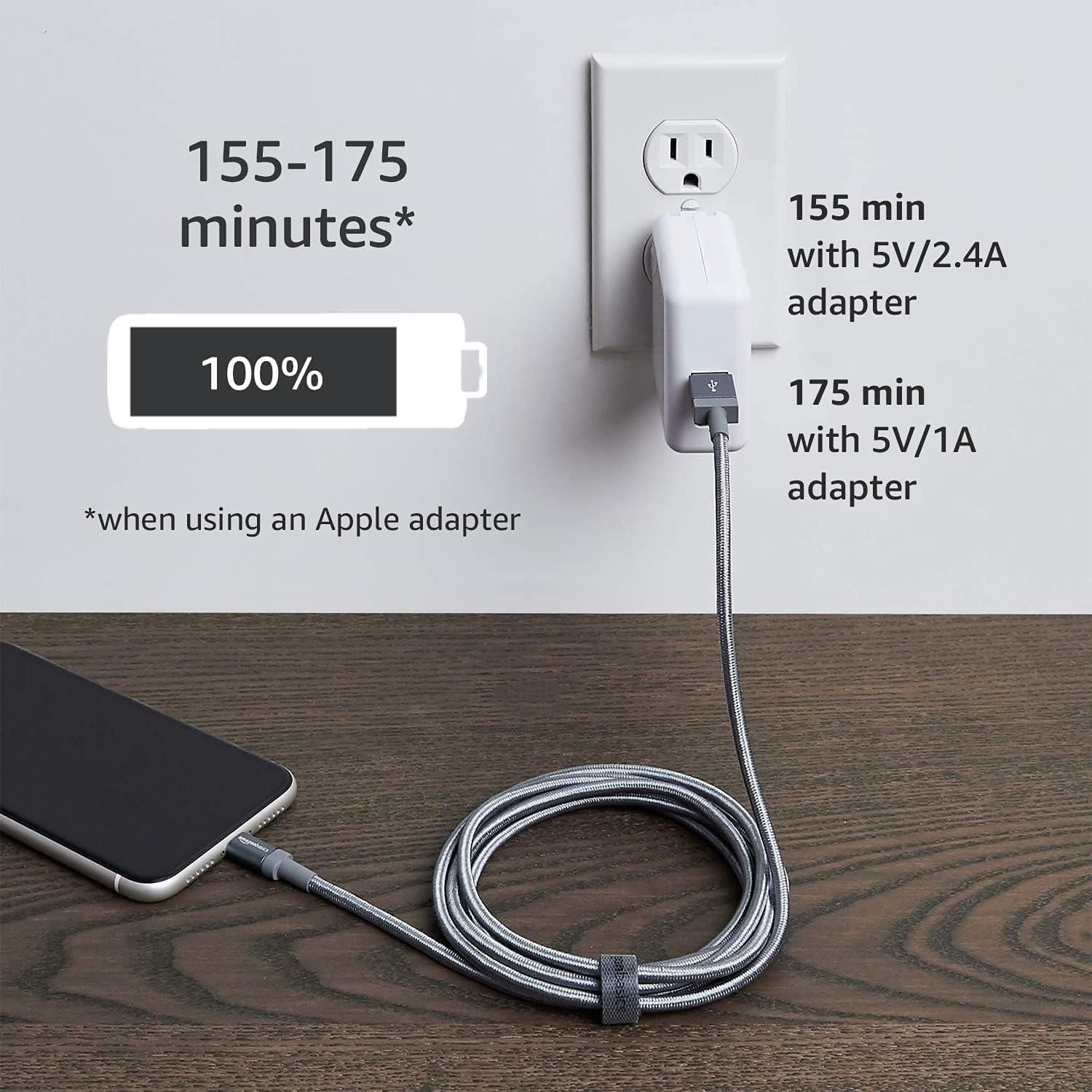 Cable de Carga Rápida USB-A a Lightning Amazon Basics 0.91m