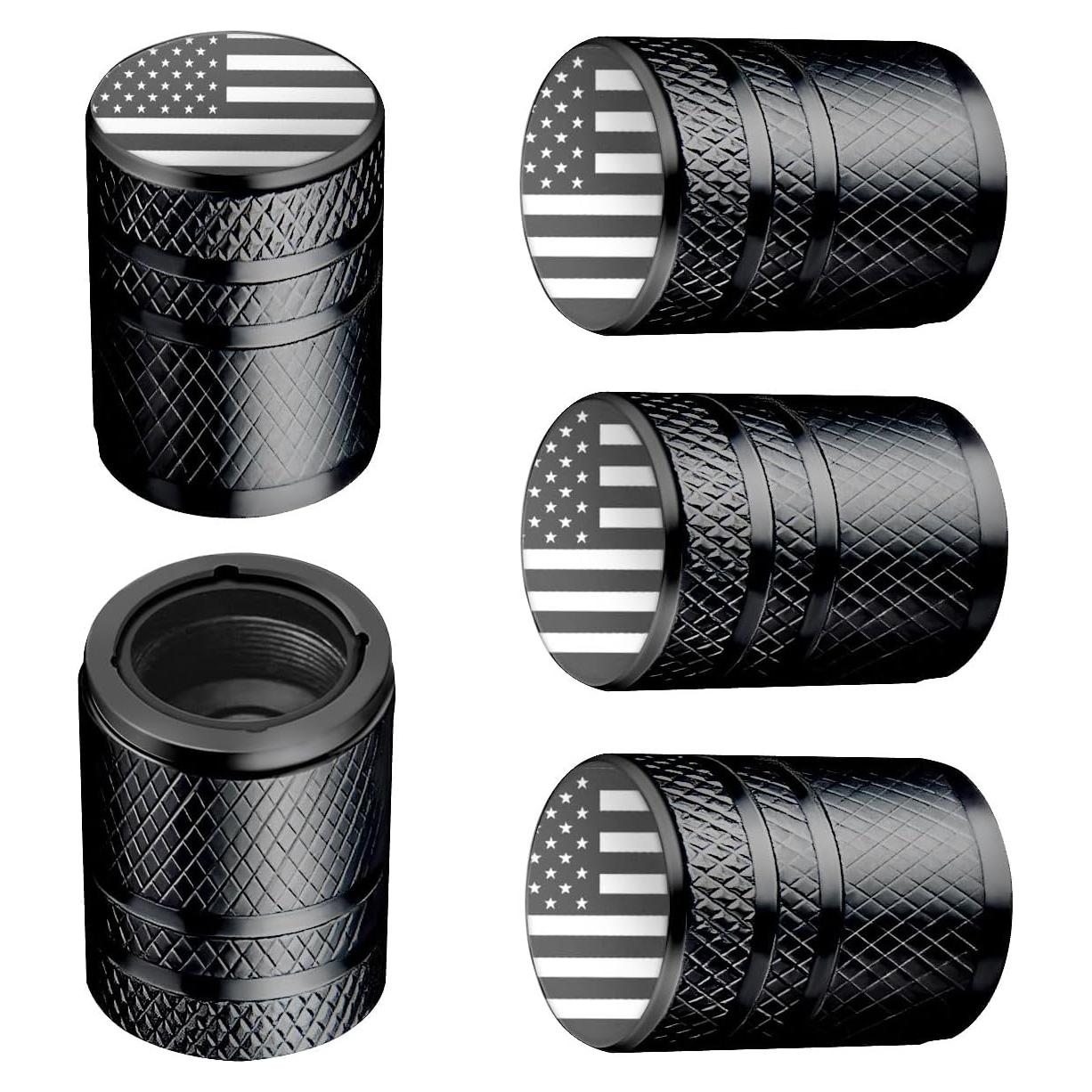 Tapas de Válvula de Neumático BAURATTI - Paquete de 5 - Negro