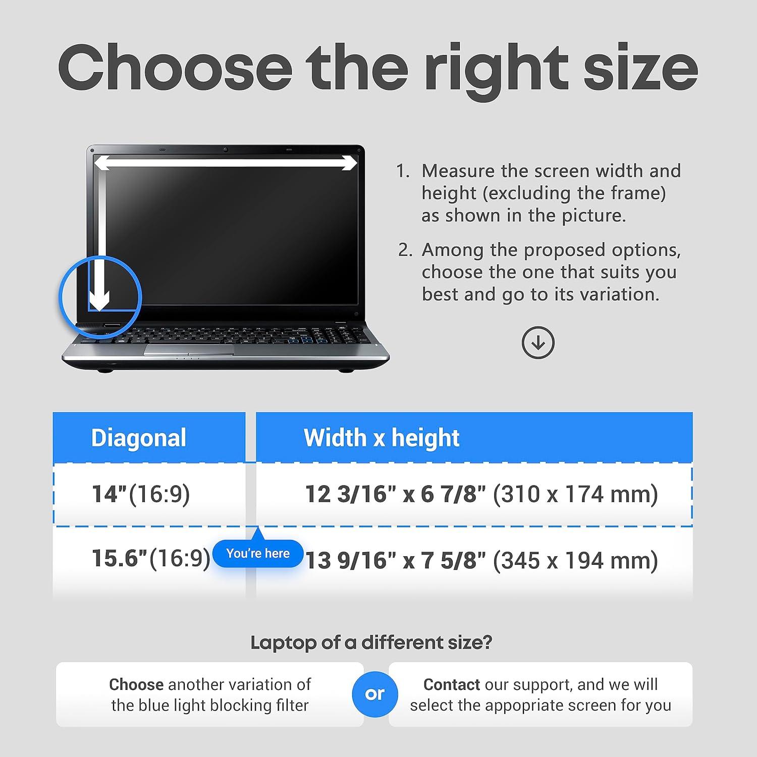 Protector de Pantalla VINTEZ 14" Luz Azul Anti-UV 16:9