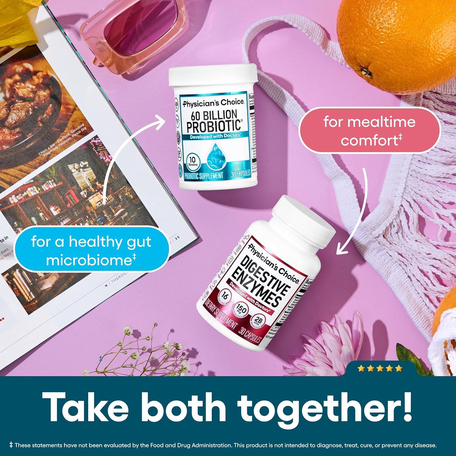 Probioticos 60 Mil Millones CFU - 10 Cepas + Prebioticos - 84ct