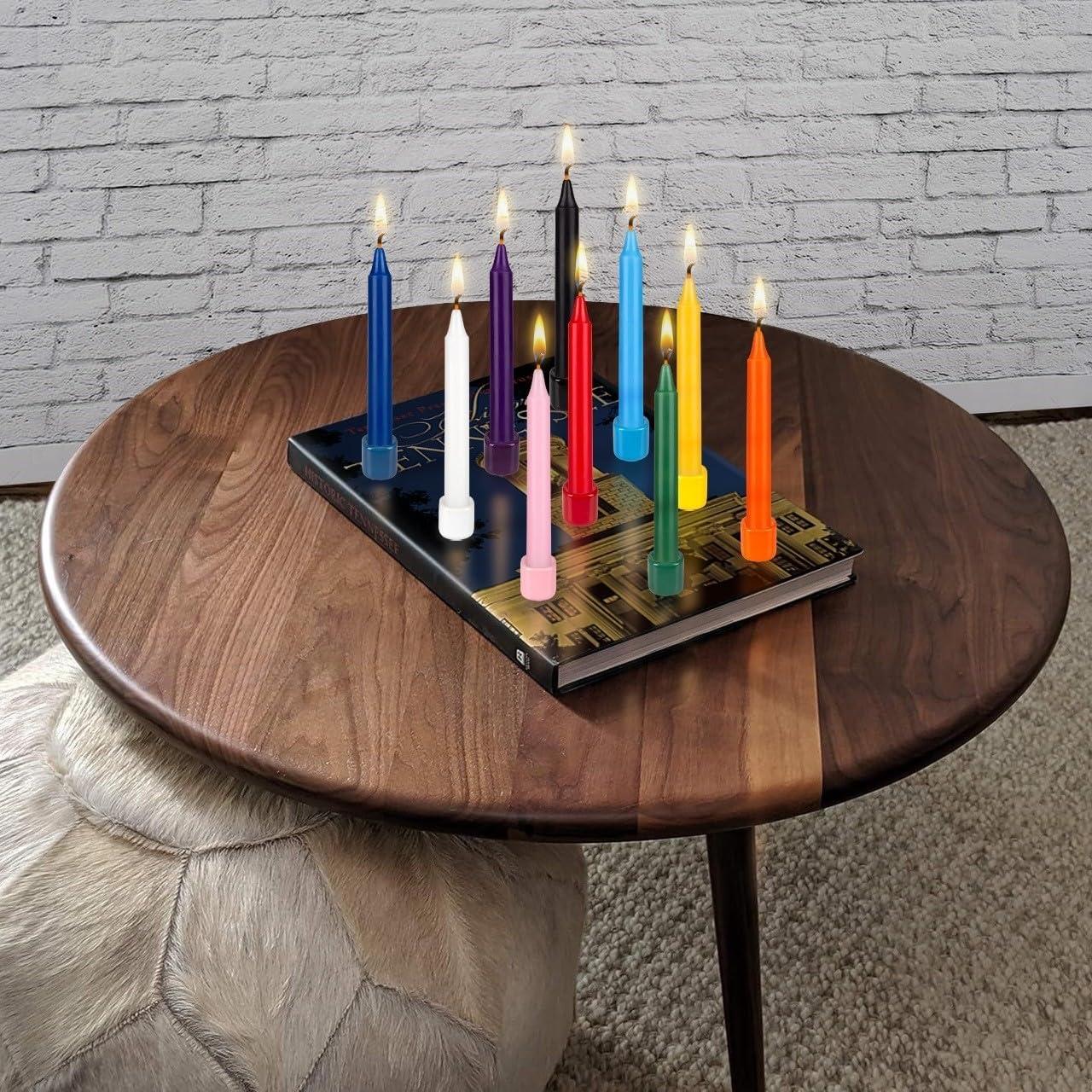 Set de 20 Mini Velas Negras Sin Aroma Mega Velas 10 cm