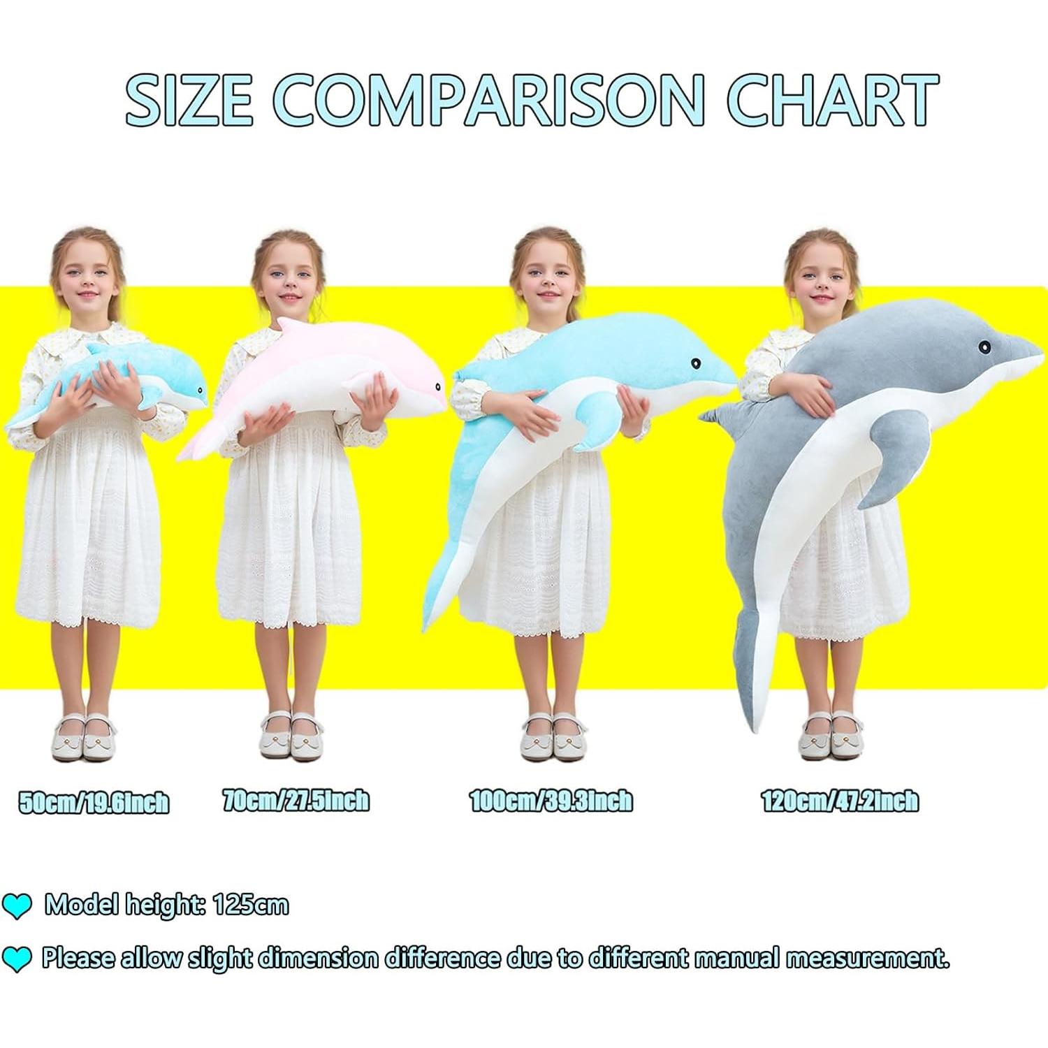 Delfín Juguete de Peluche Almohada 50cm Somao Suave