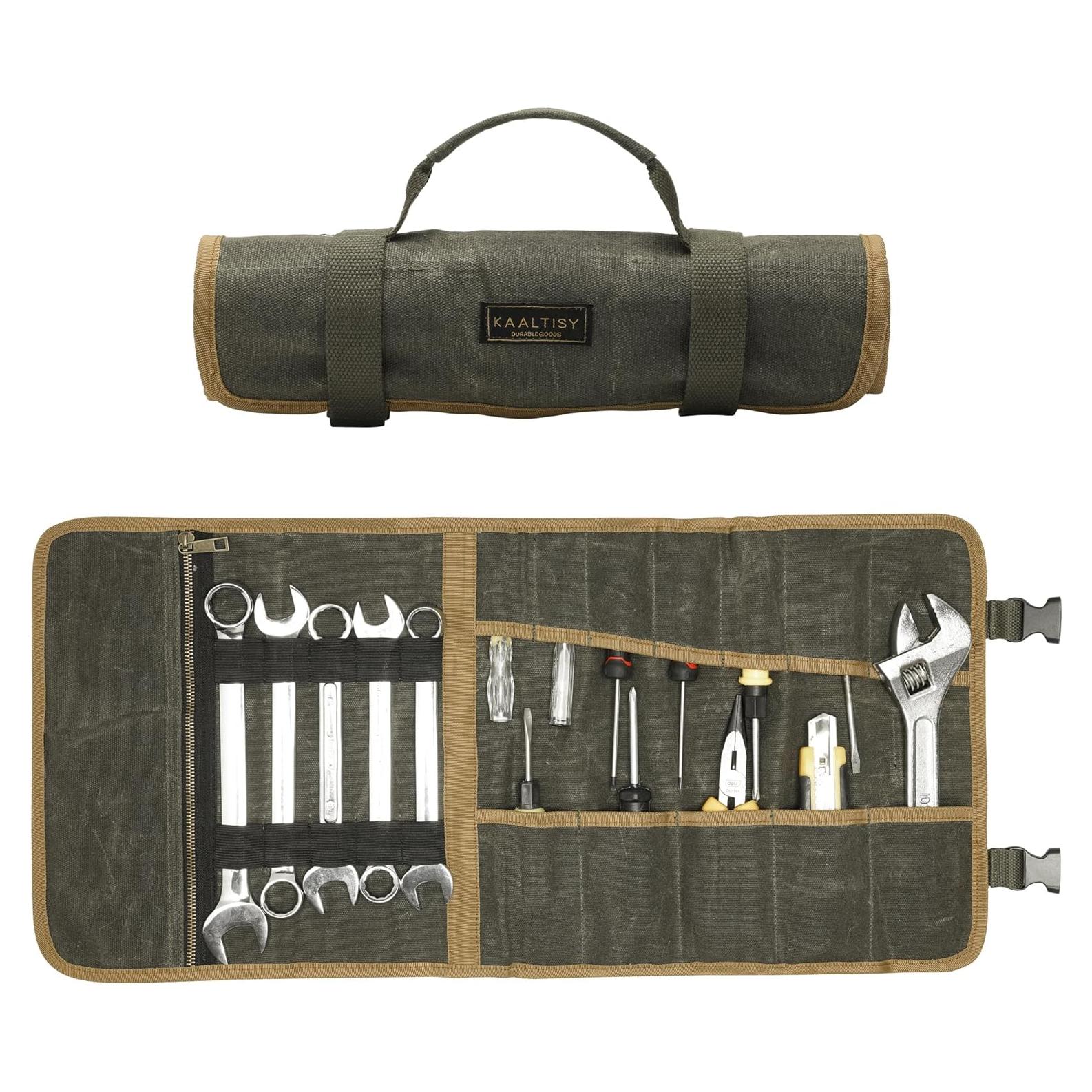 Bolsa de Herramientas Kaaltisy de Lona 63x30cm Verde Militar