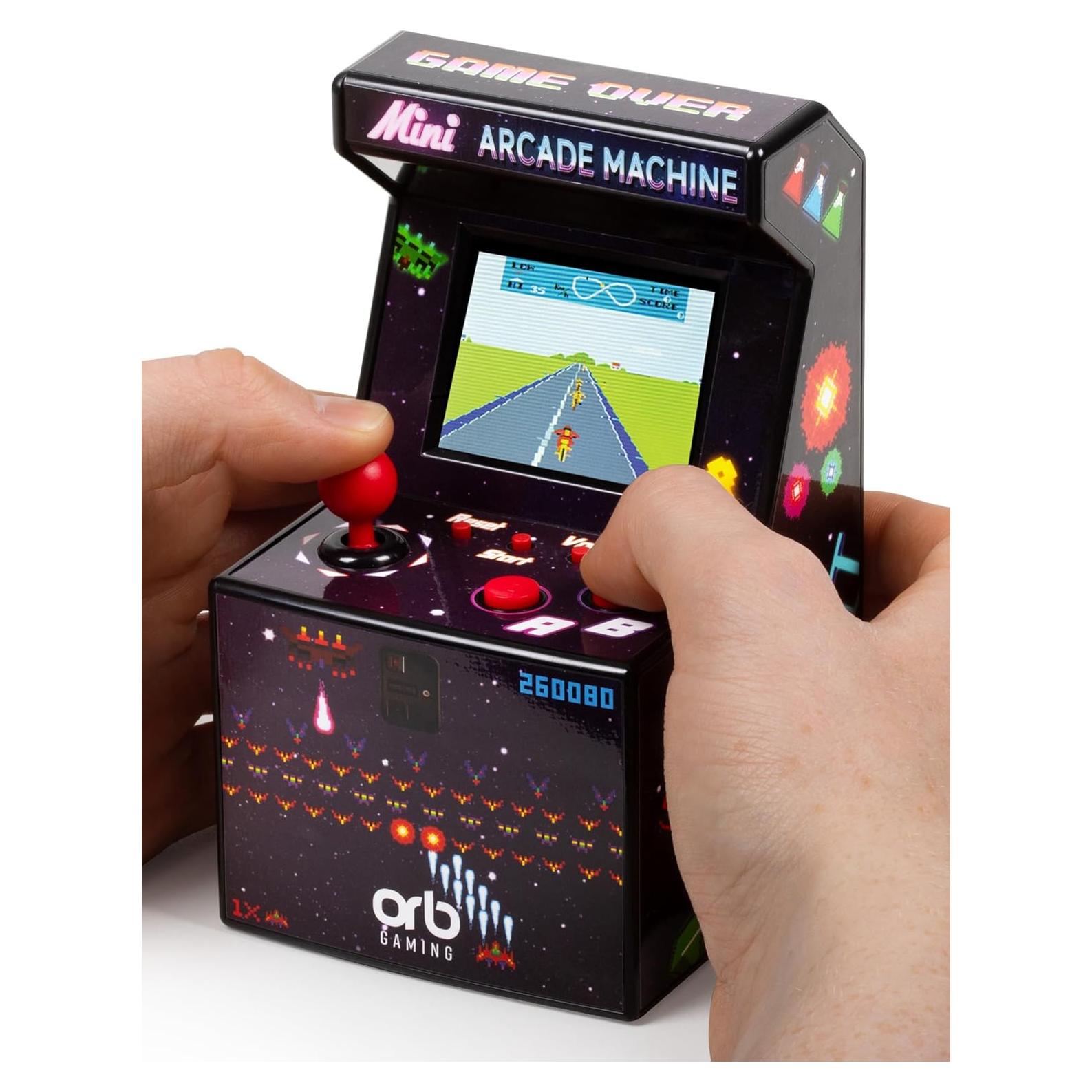 Mini Máquina de Arcade Orb 240 Juegos Retro 8-Bit Pantalla 2.5"