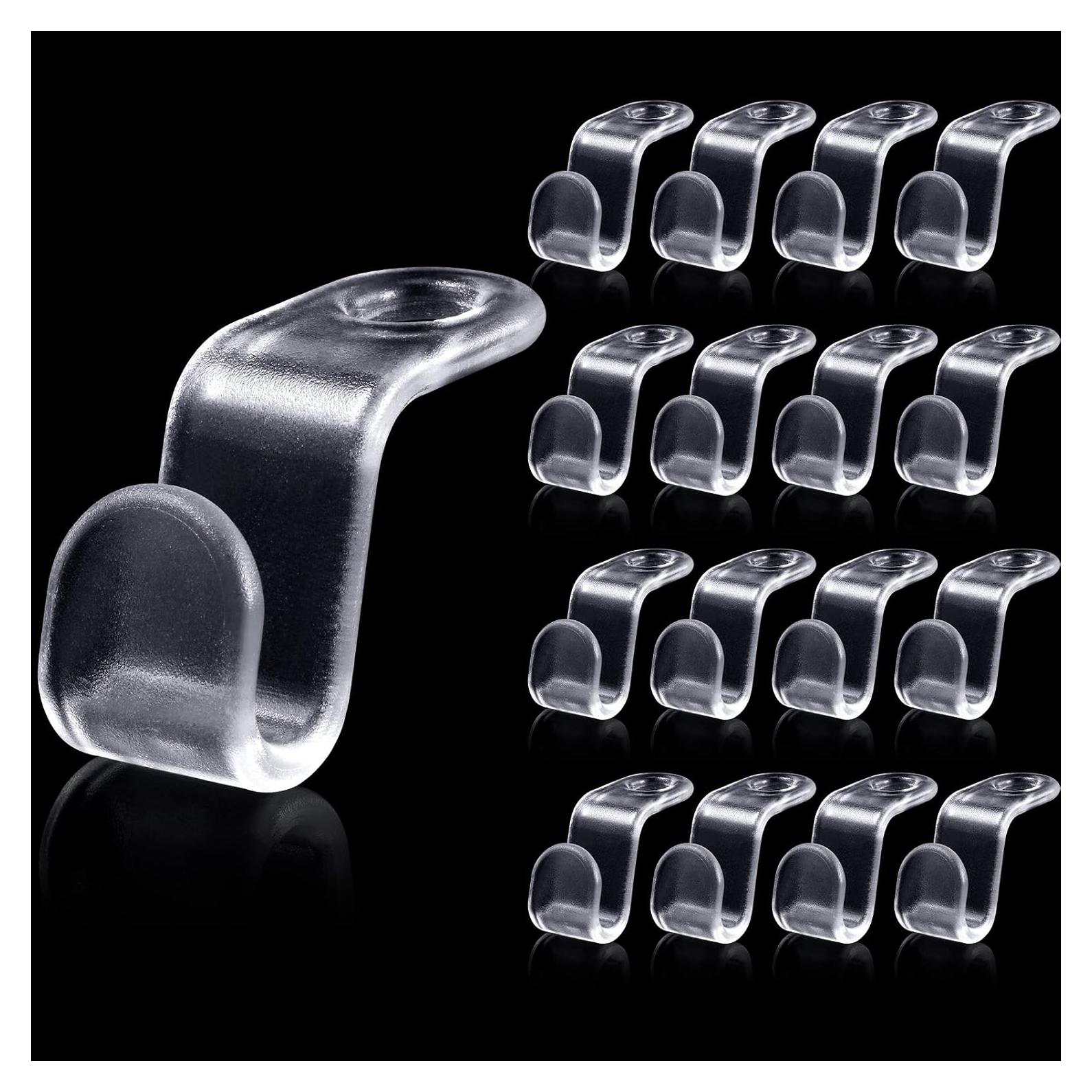 Ganchos Conectores de Perchas Jetec 48 Piezas Transparentes