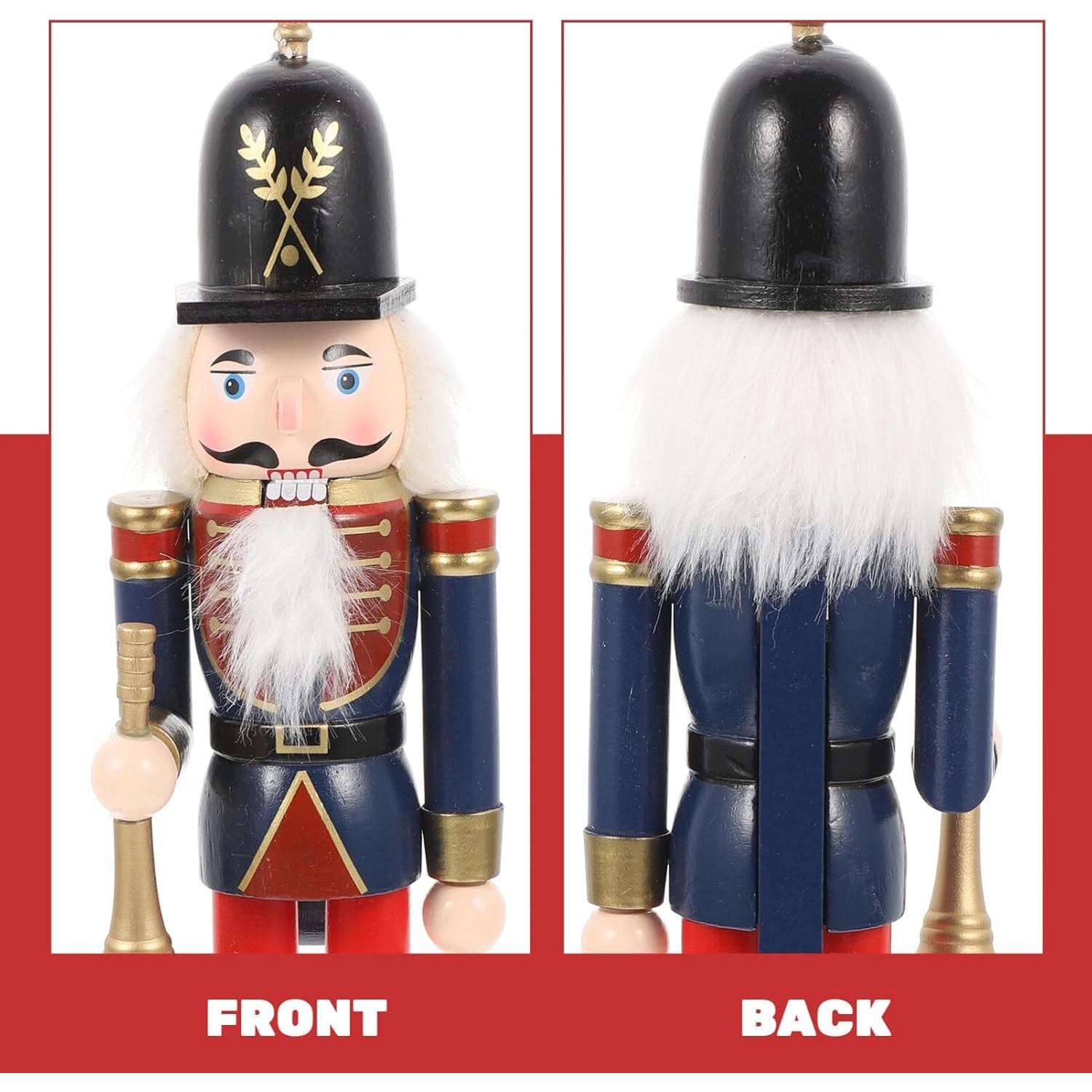 Cascanueces de Madera DEARMAMY 30cm Azul Oscuro Decoración