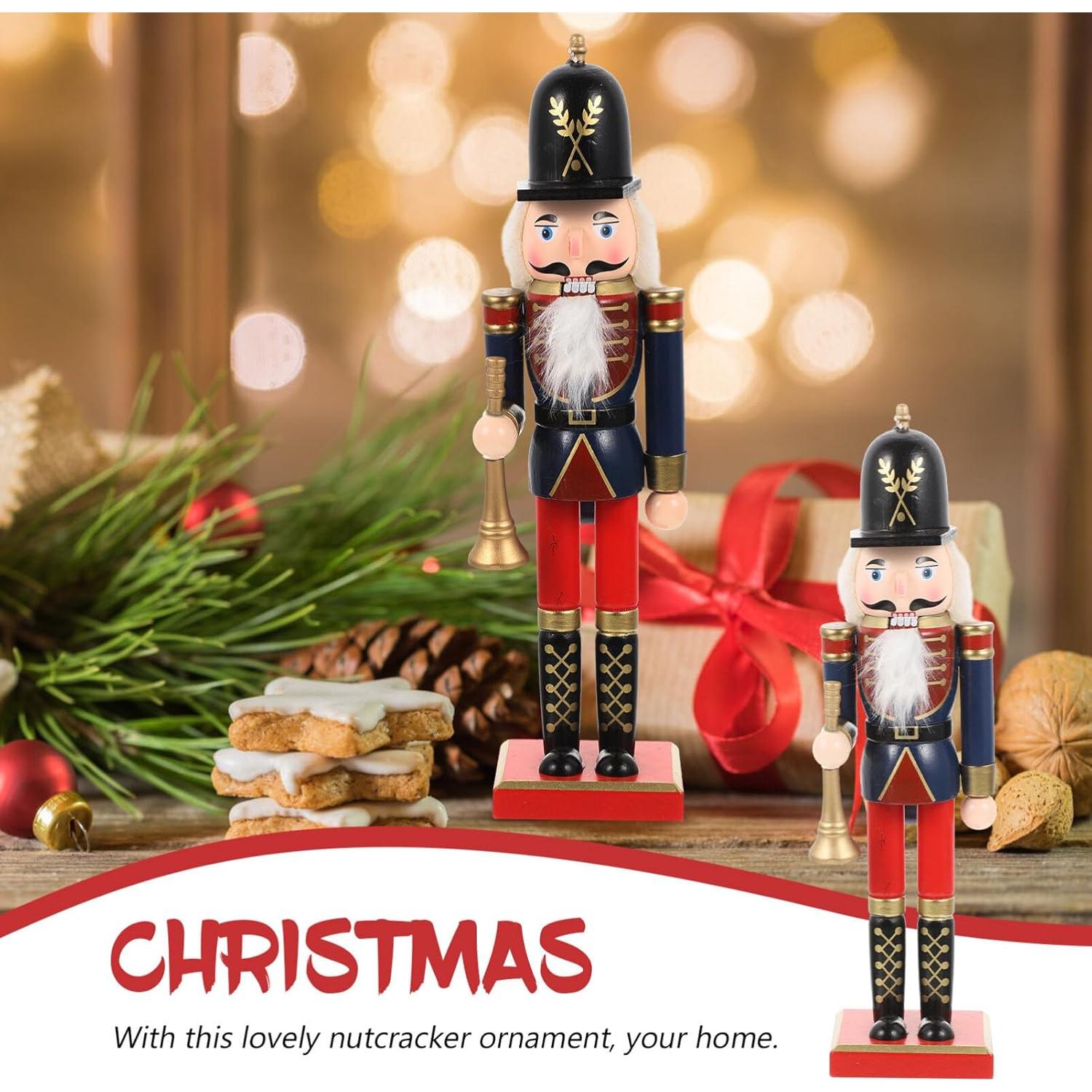 Cascanueces de Madera DEARMAMY 30cm Azul Oscuro Decoración