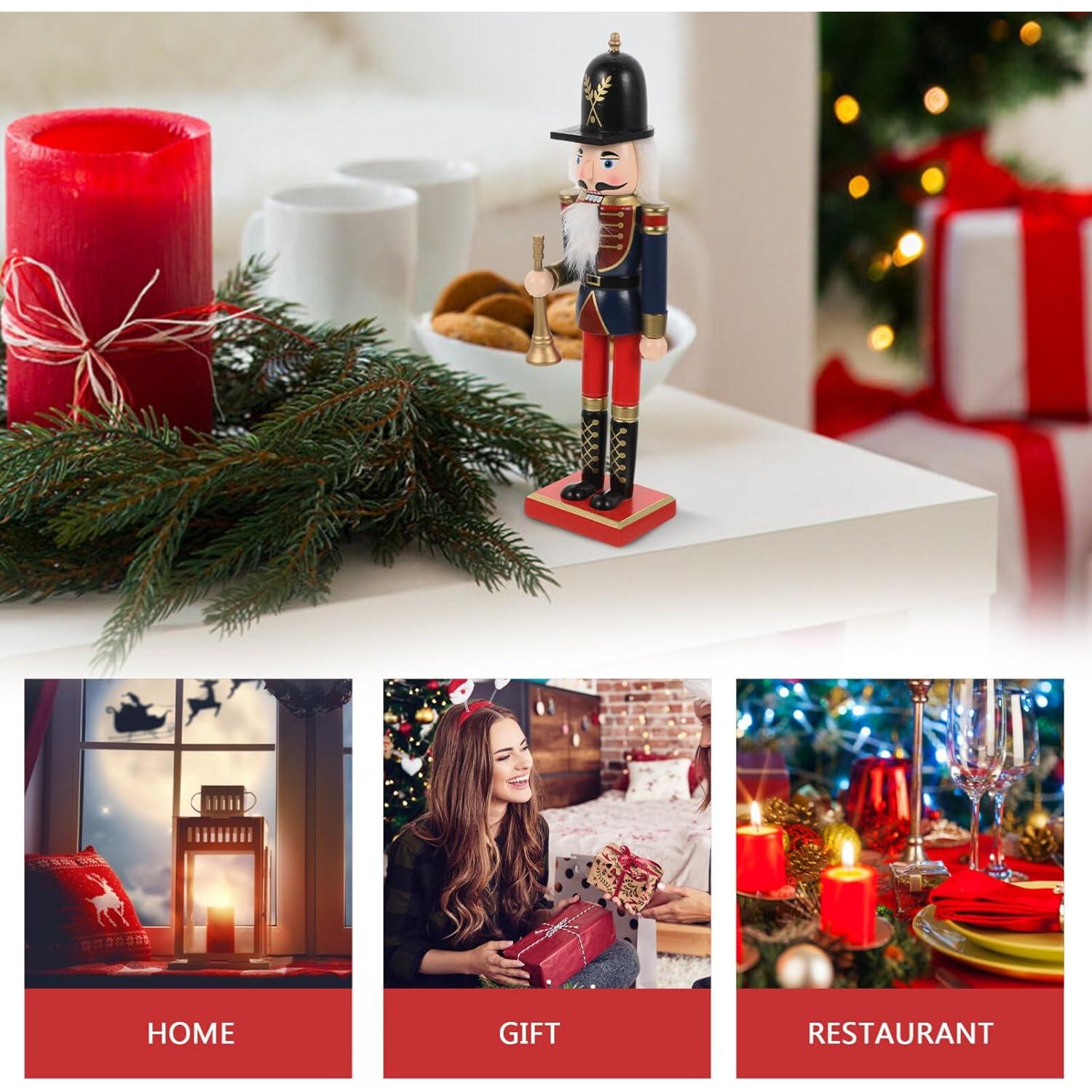 Cascanueces de Madera DEARMAMY 30cm Azul Oscuro Decoración