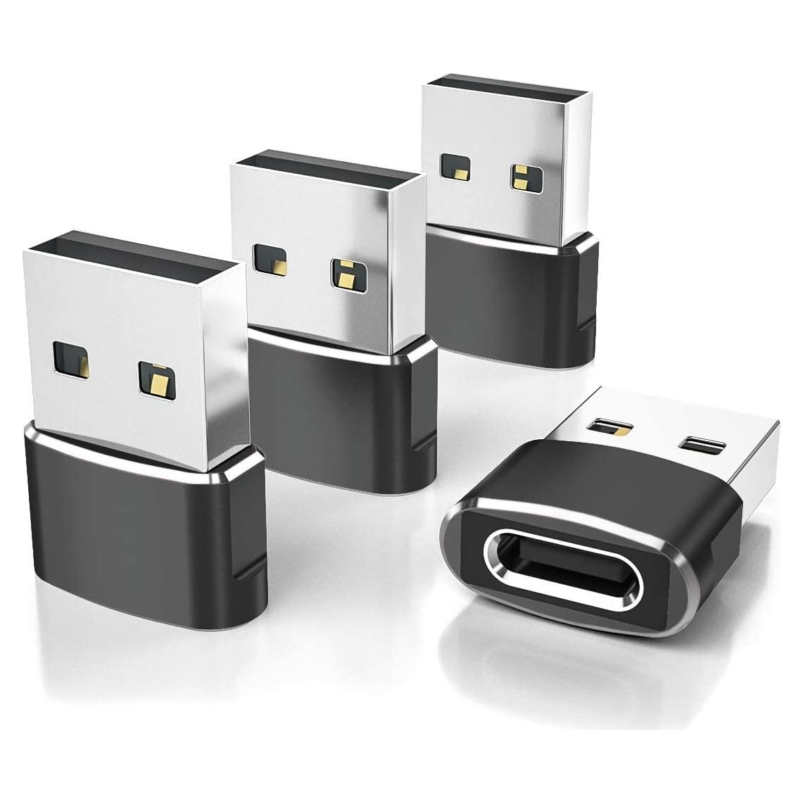 Adaptador USB a USB-C Elebase 4 Pack - Carga y Transferencia