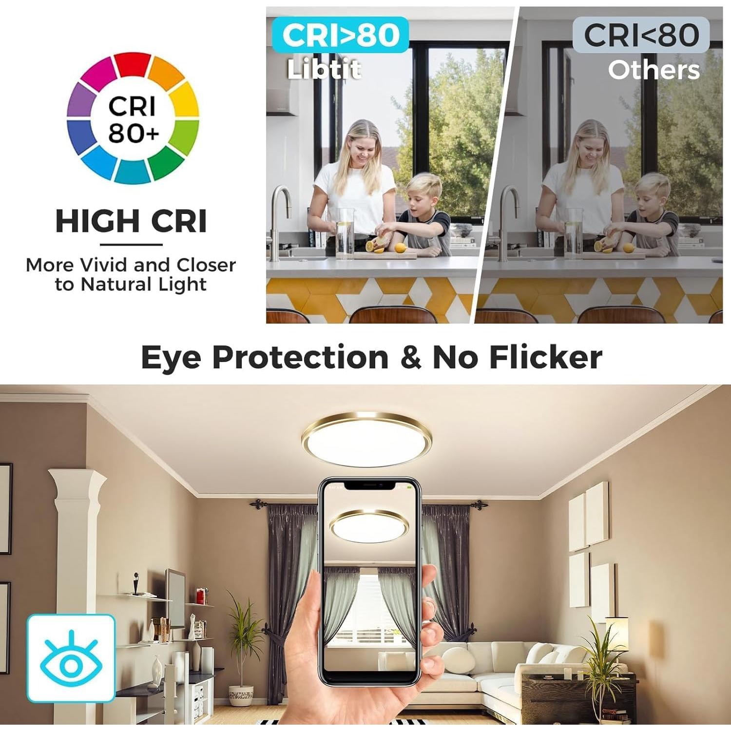 Lámpara de Techo LED Zemty 12W 1200lm 6.5" Dorada Ajustable