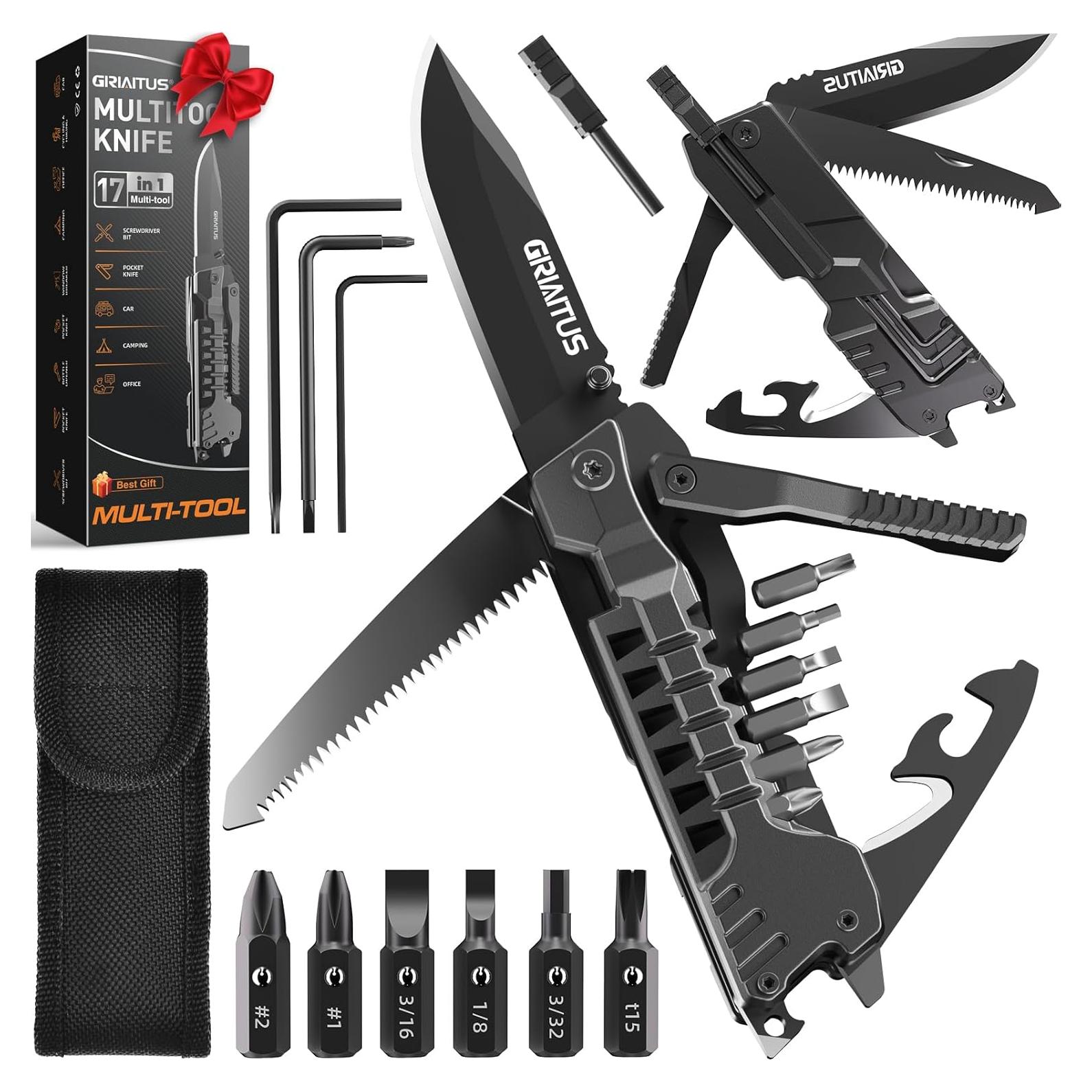 Cuchillo Multiherramienta GIRIAITUS 17 en 1 Acero Inoxidable